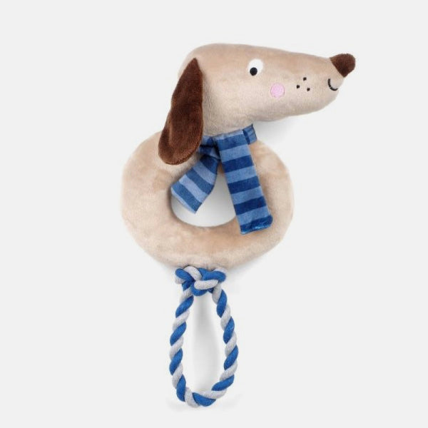 Frankie Sausage Rope Ring Dog Toy