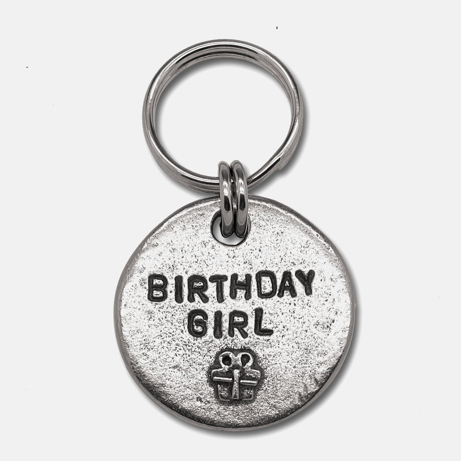 Birthday Girl Pewter Dog Tag