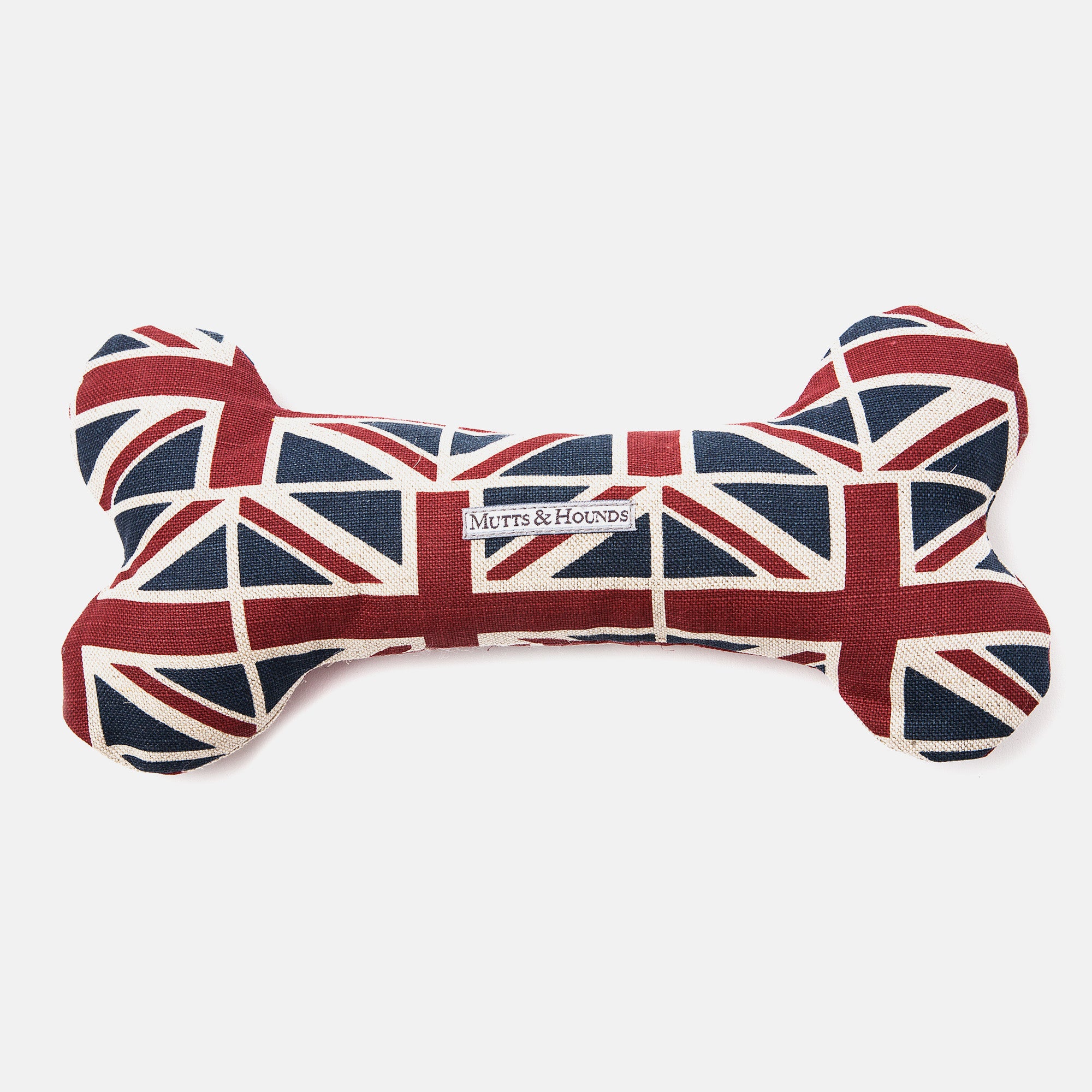 Union Jack Squeaky Bone Dog Toy