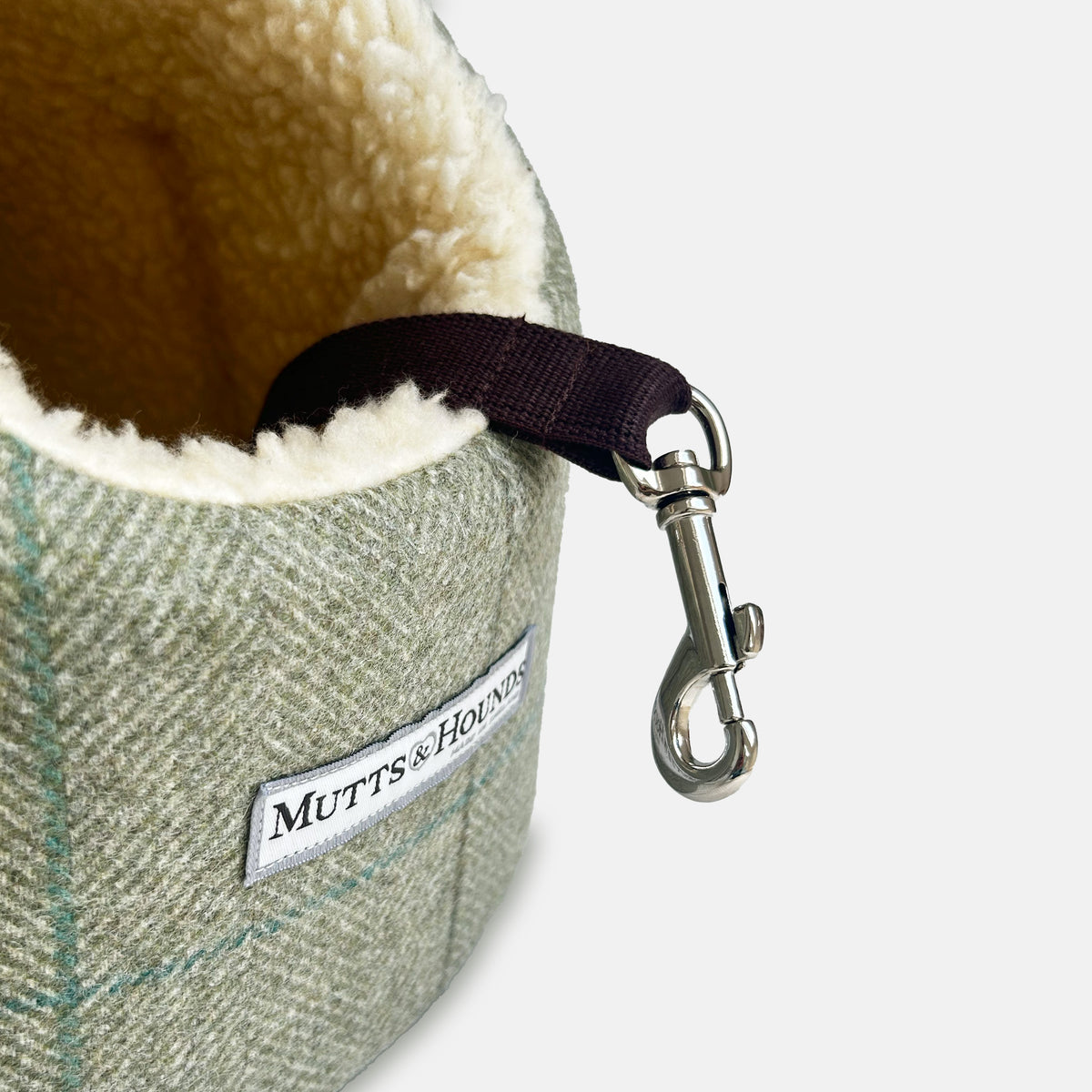 Willow Check Tweed Dog Carrier (Fabric Straps)