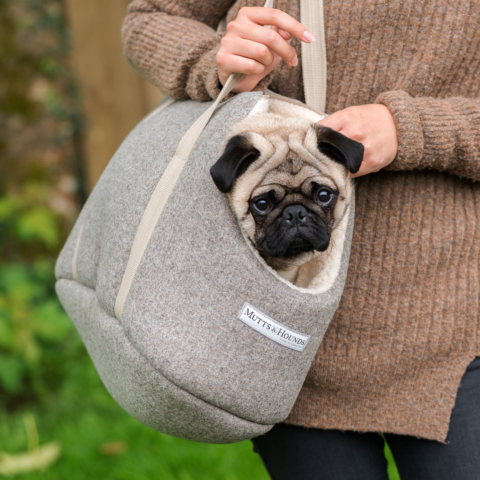 Grey Tweed Dog Carrier