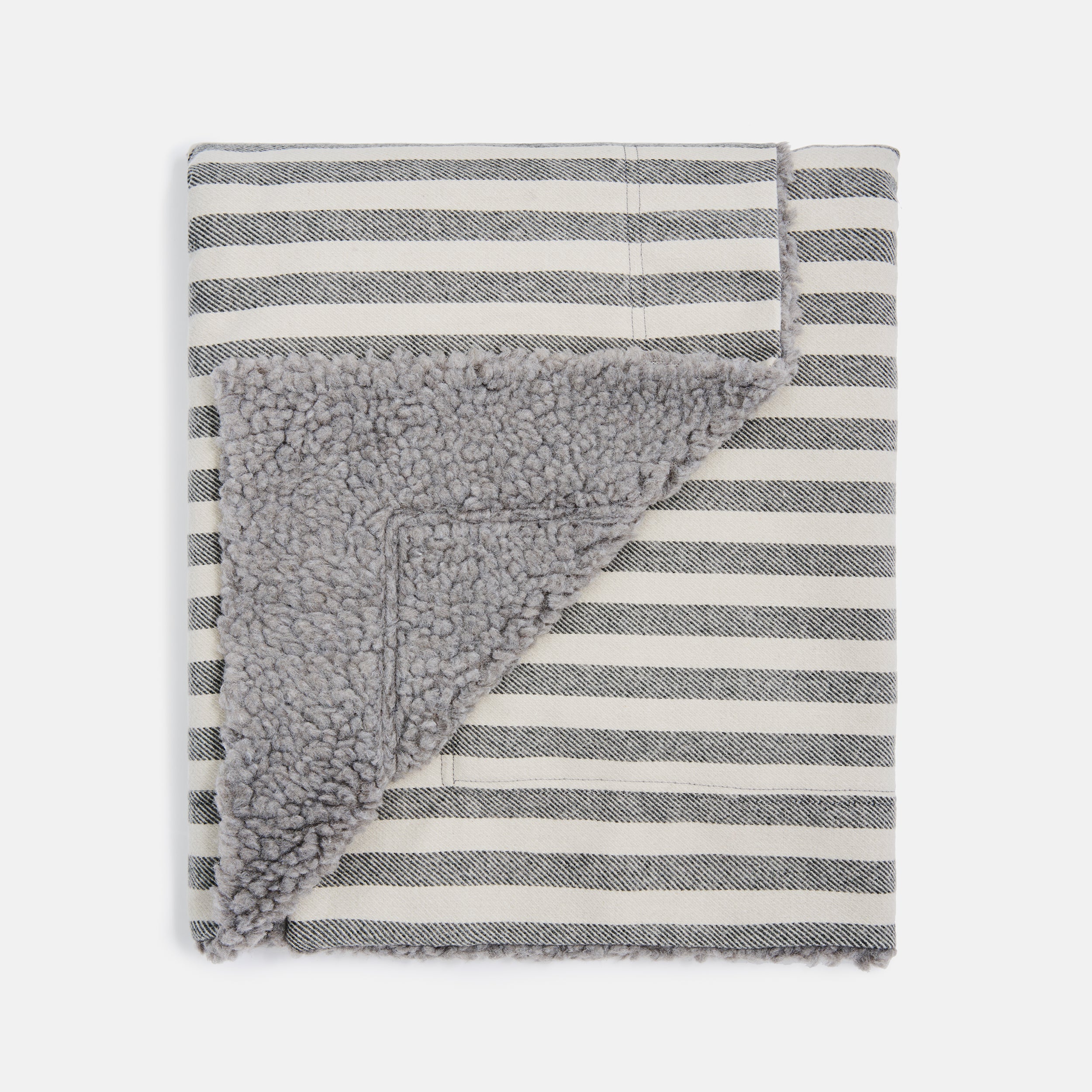 Flint Stripe Brushed Cotton Dog Blanket
