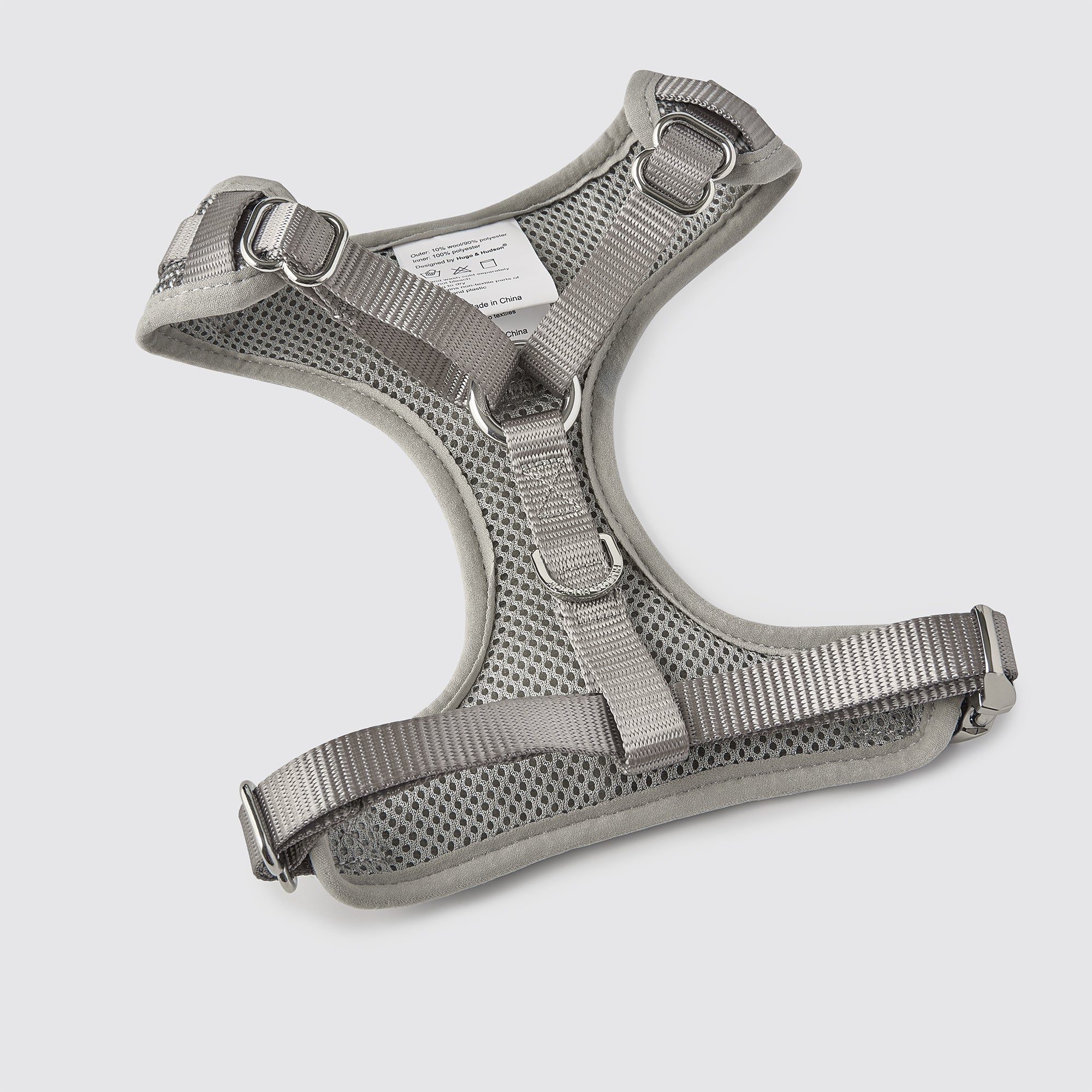 Hugo & Hudson Grey Herringbone Luxury Tweed Dog Harness