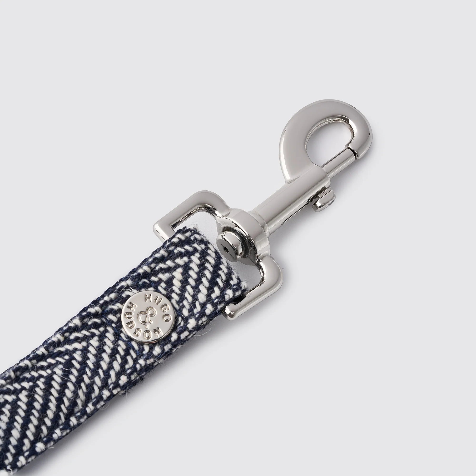 Hugo & Hudson Navy Herringbone Luxury Tweed Dog Lead