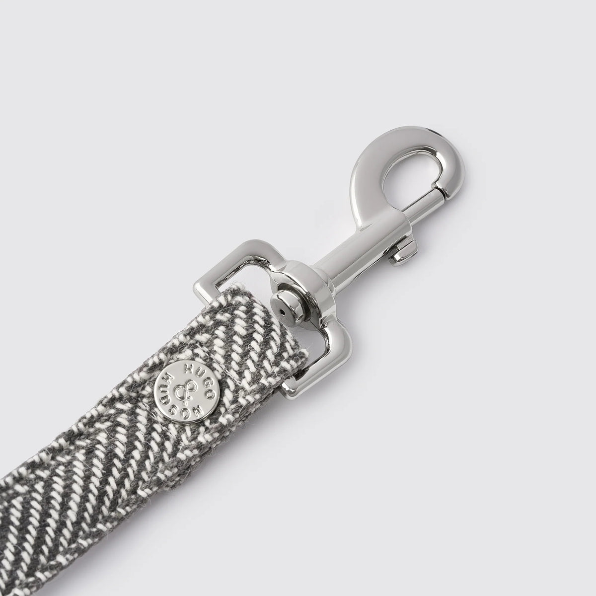 Hugo & Hudson Grey Herringbone Luxury Tweed Dog Lead