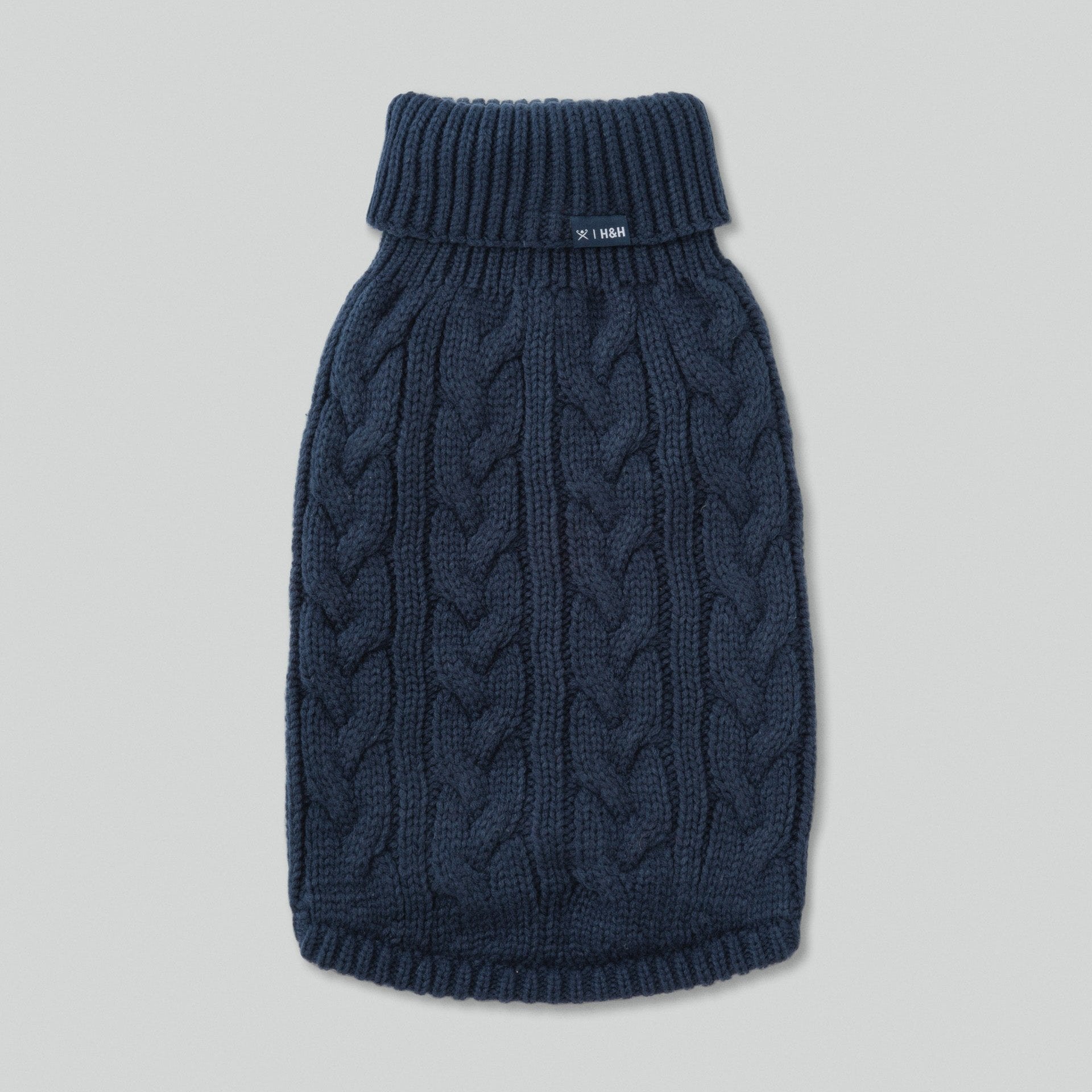 Hugo & Hudson X Hackett Cable Knit Pullover Dog Jumper - Navy