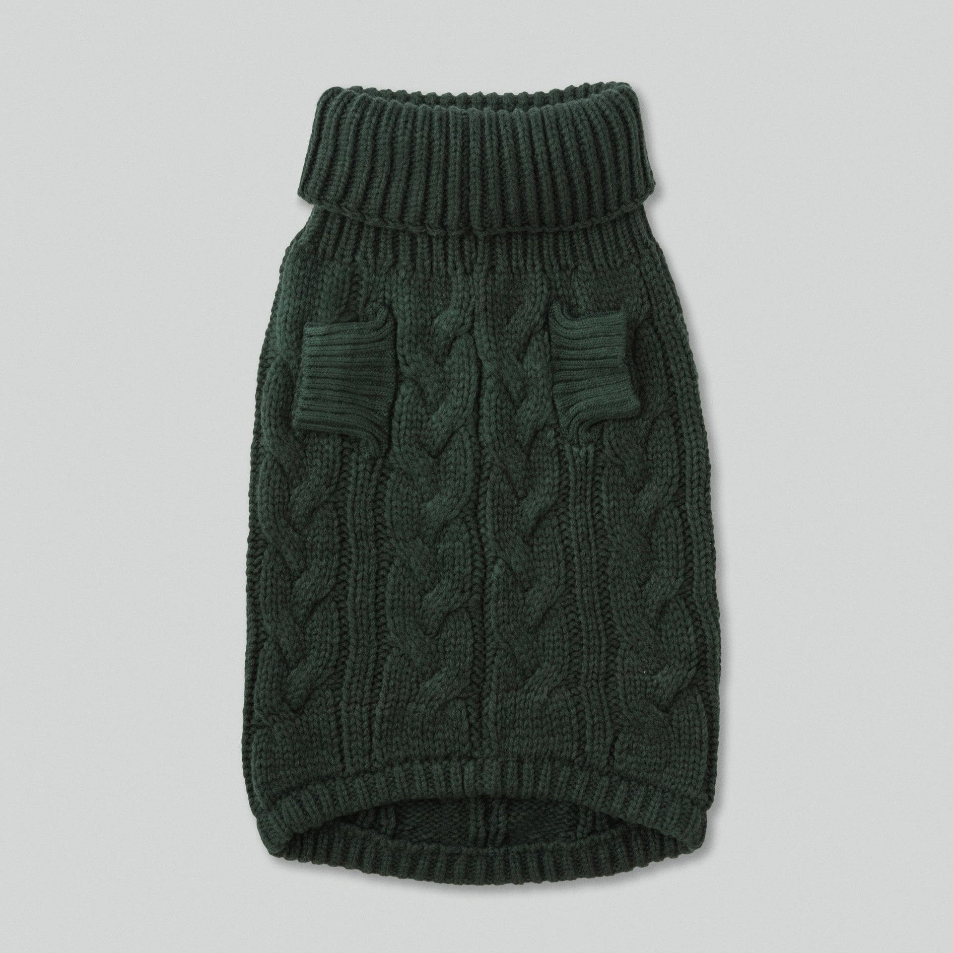 Hugo & Hudson X Hackett Cable Knit Pullover Dog Jumper - Green