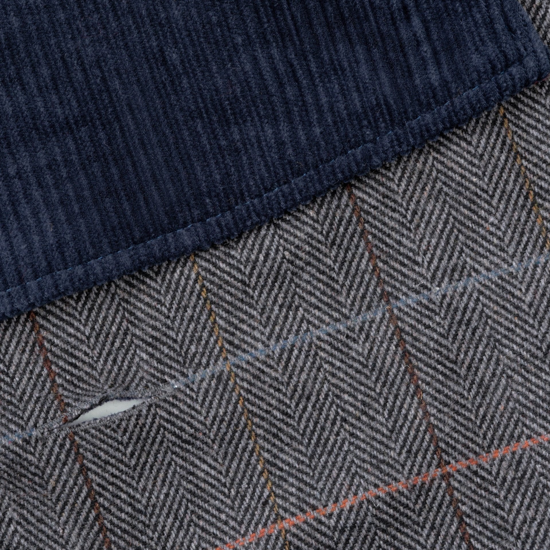 Hugo & Hudson X Hackett Grey Checked Herringbone Tweed Dog Jacket