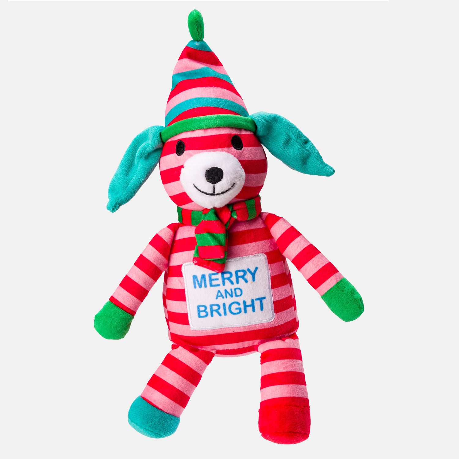 Merry & Bright Stripey Dog Plush Dog Toy