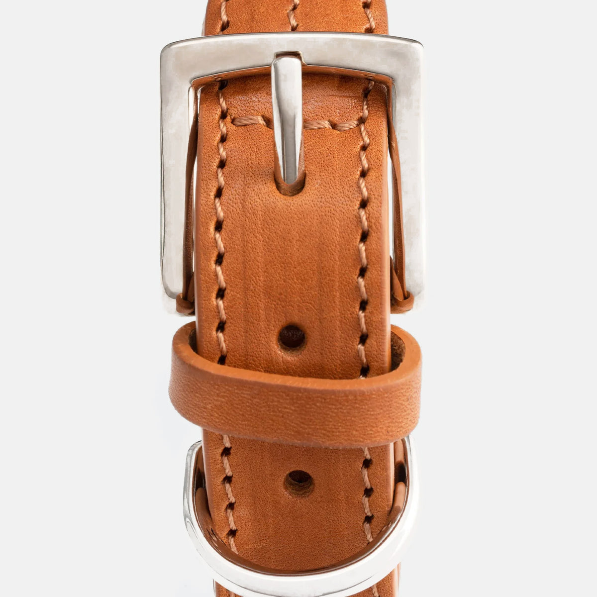 Hackett X Hugo & Hudson Navy Round Rope & Cognac Leather Dog Collar