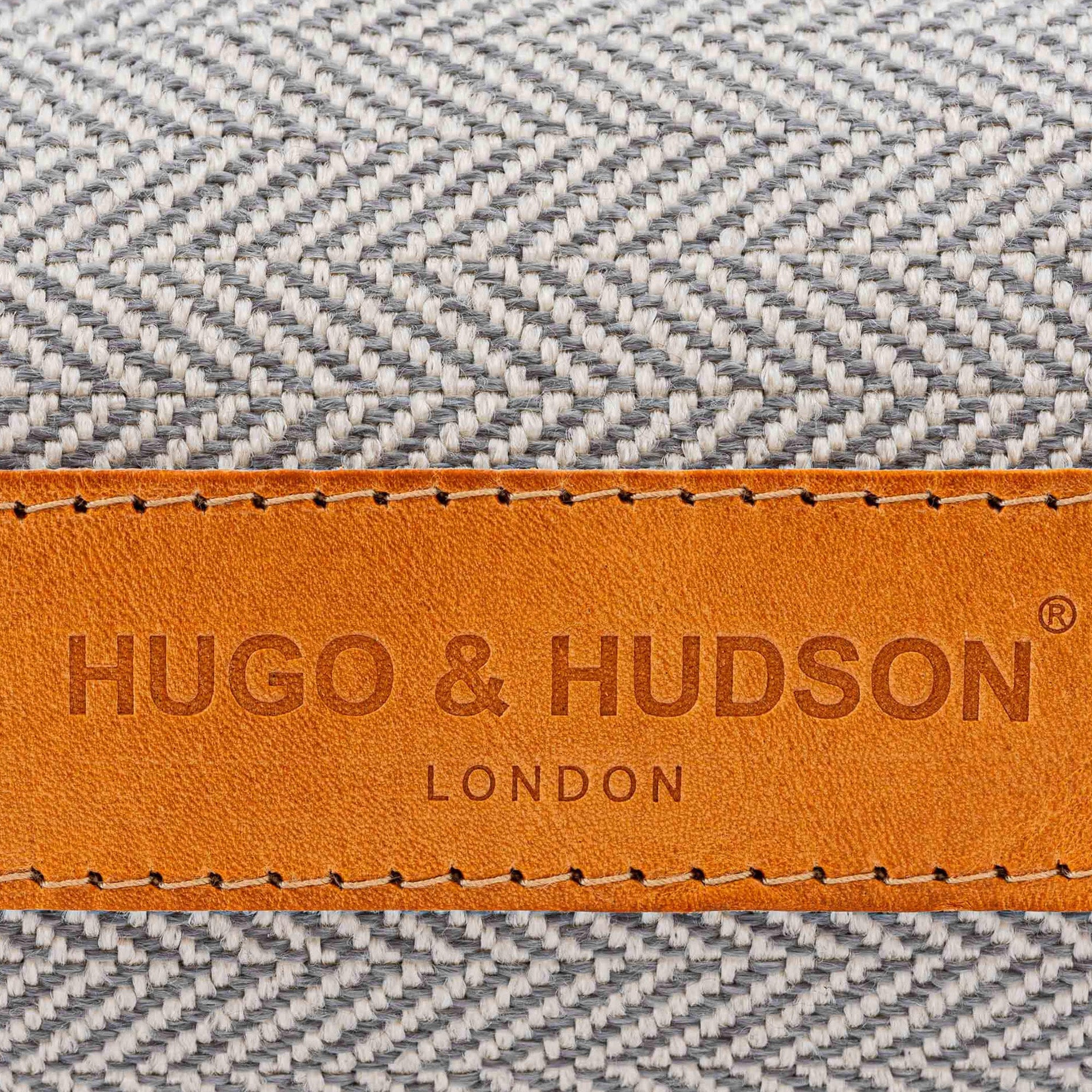 Hugo & Hudson Grey Herringbone Dog Bed