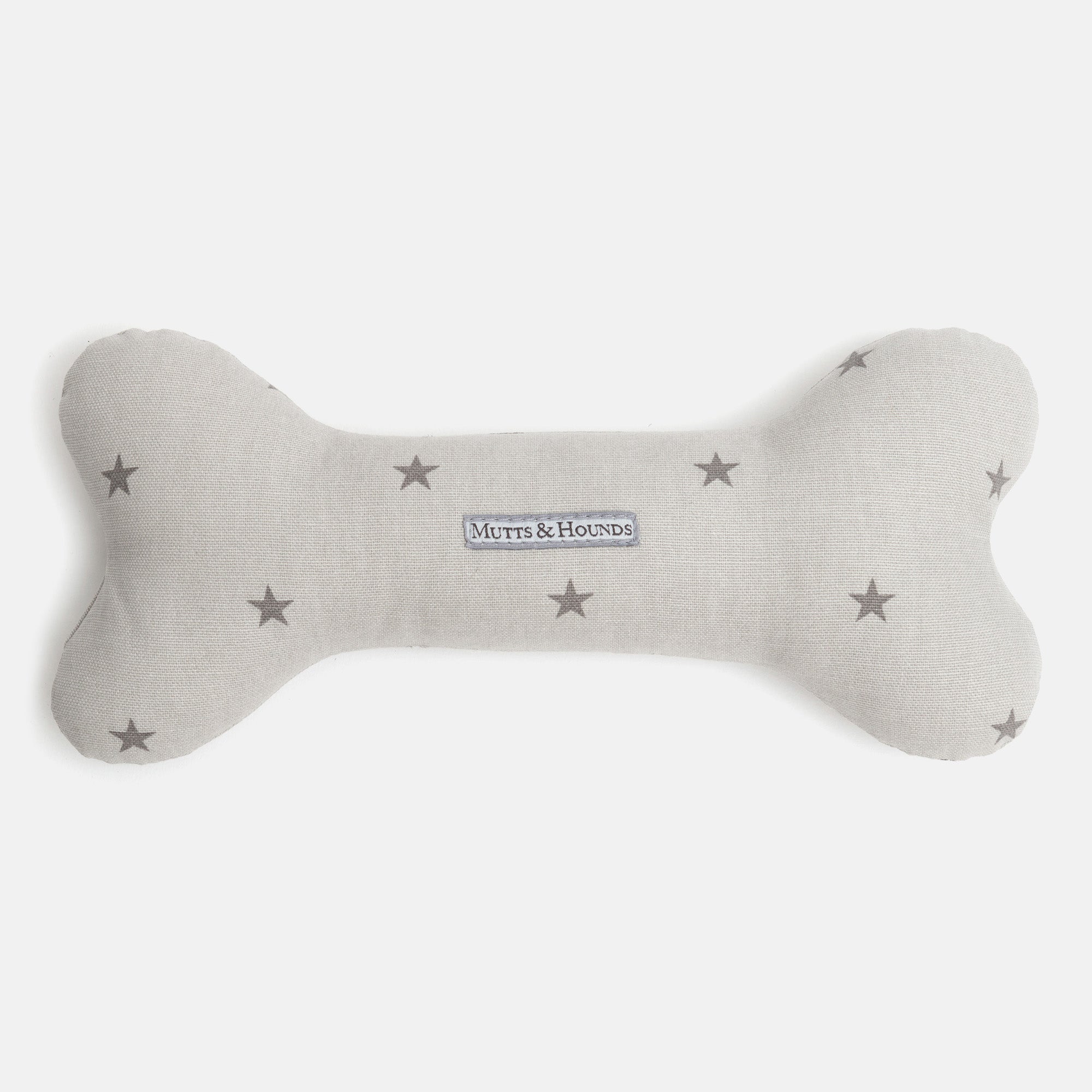 Grey Stars Squeaky Bone Dog Toy