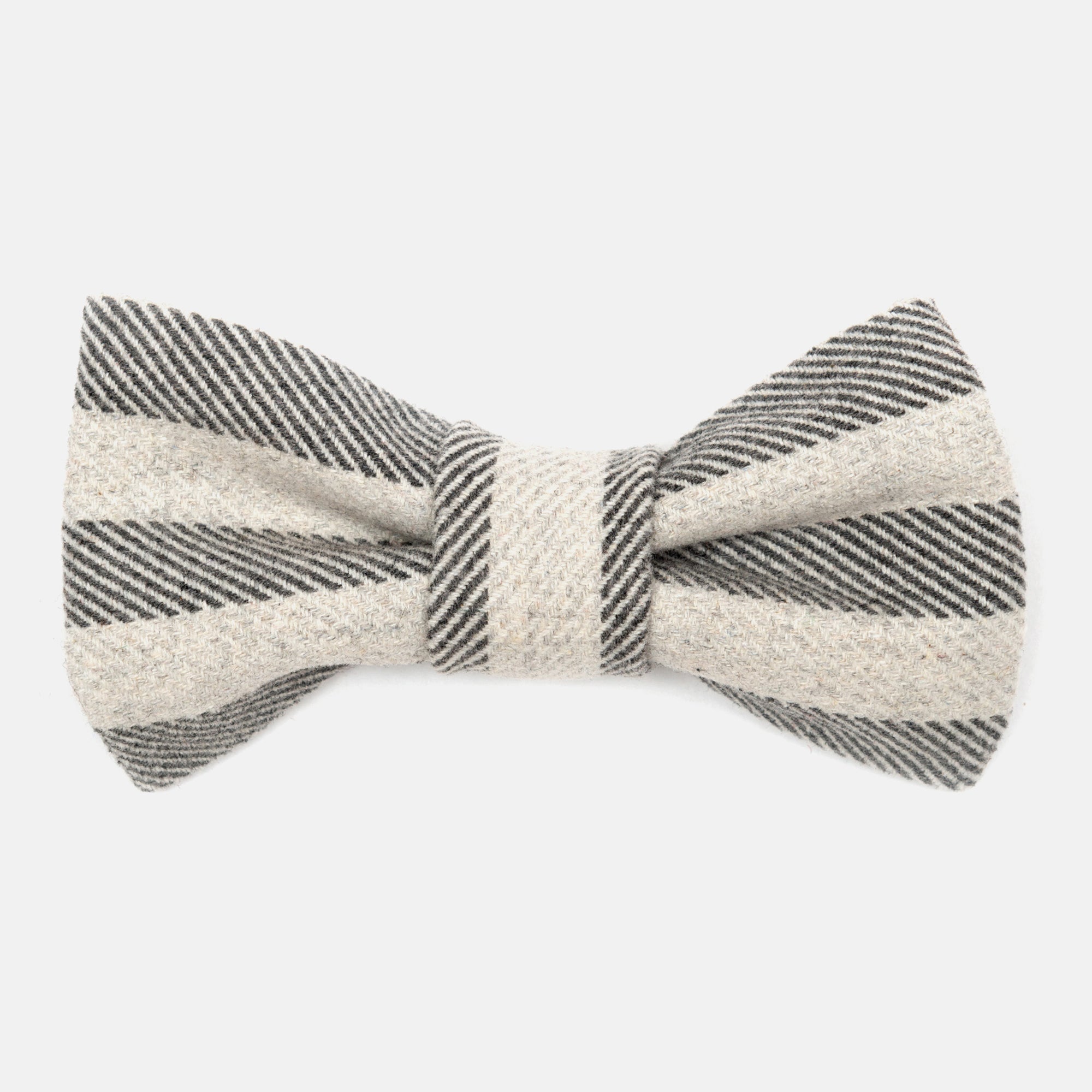 Flint Stripe Brushed Cotton Dog Bow Tie