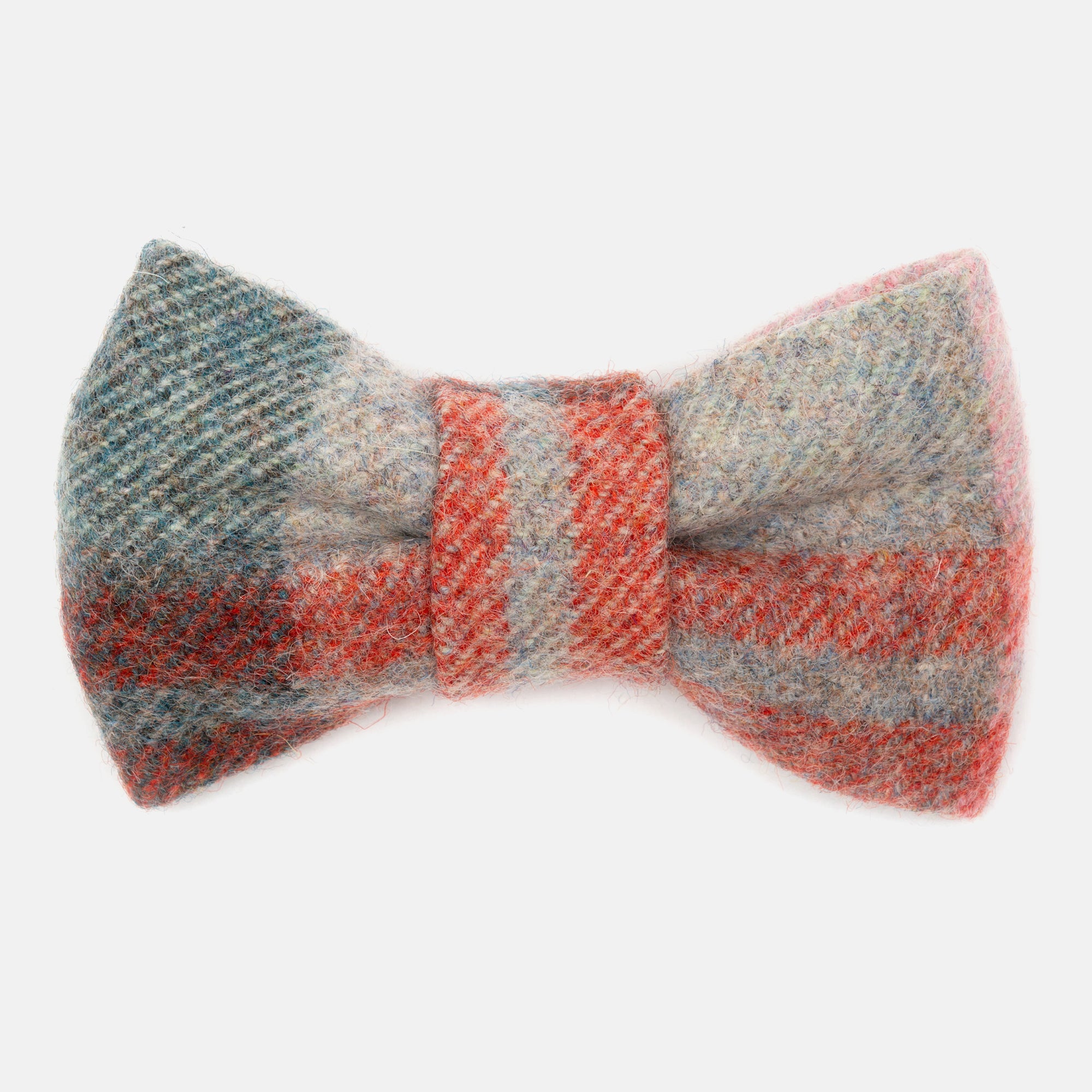 Macaroon Check Tweed Dog Bow Tie