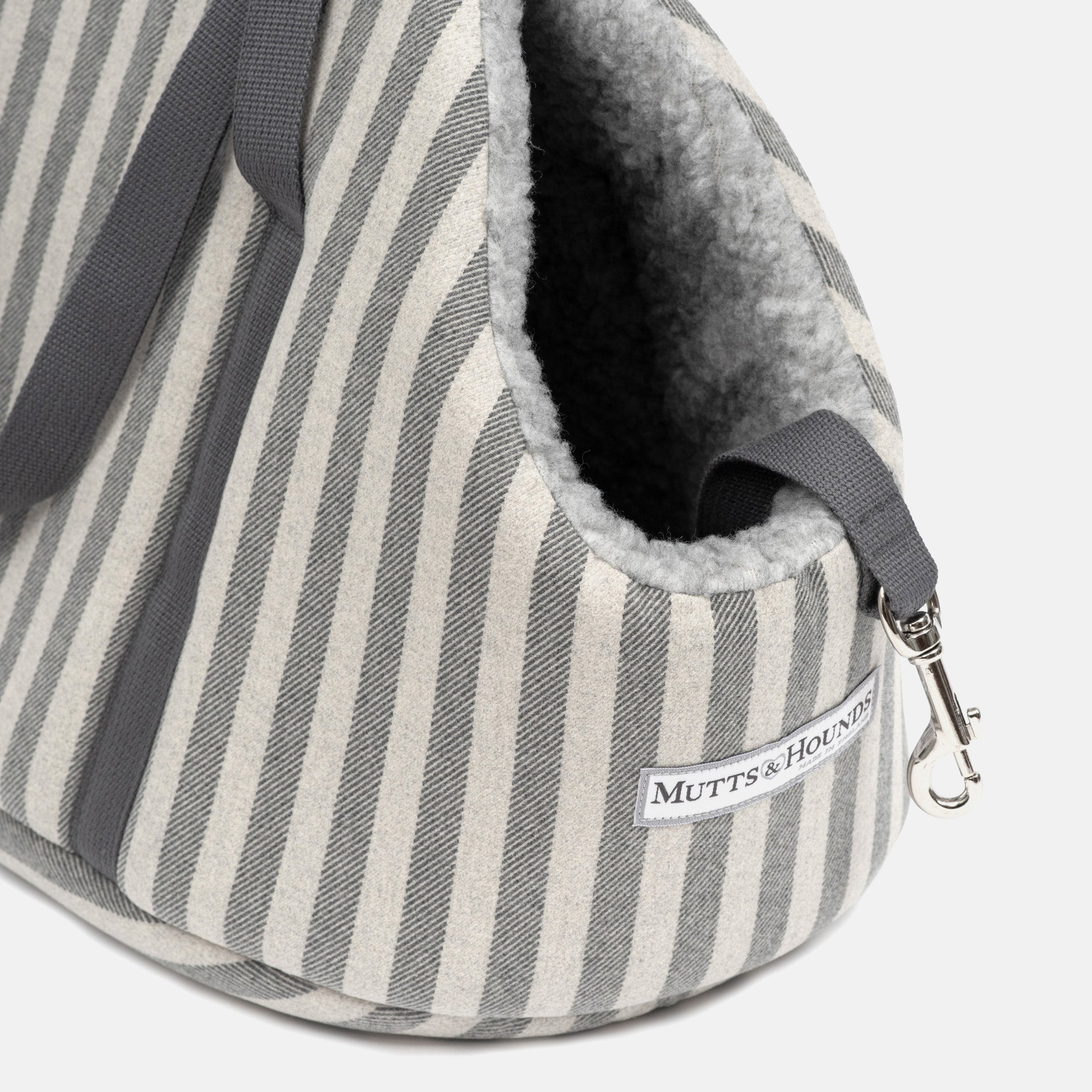 Flint Stripe Brushed Cotton Dog Carrier
