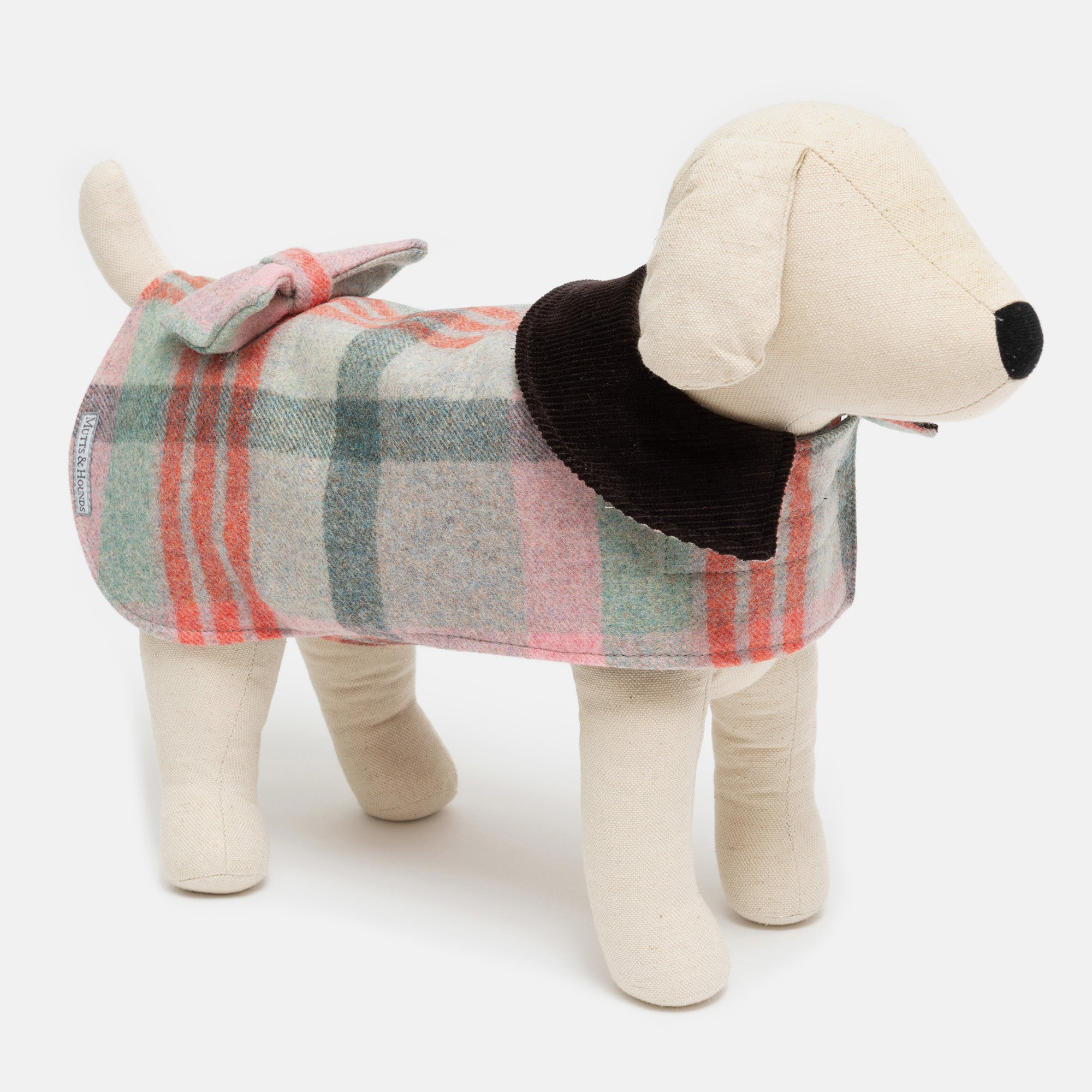 Macaroon Check Tweed Dog Coat