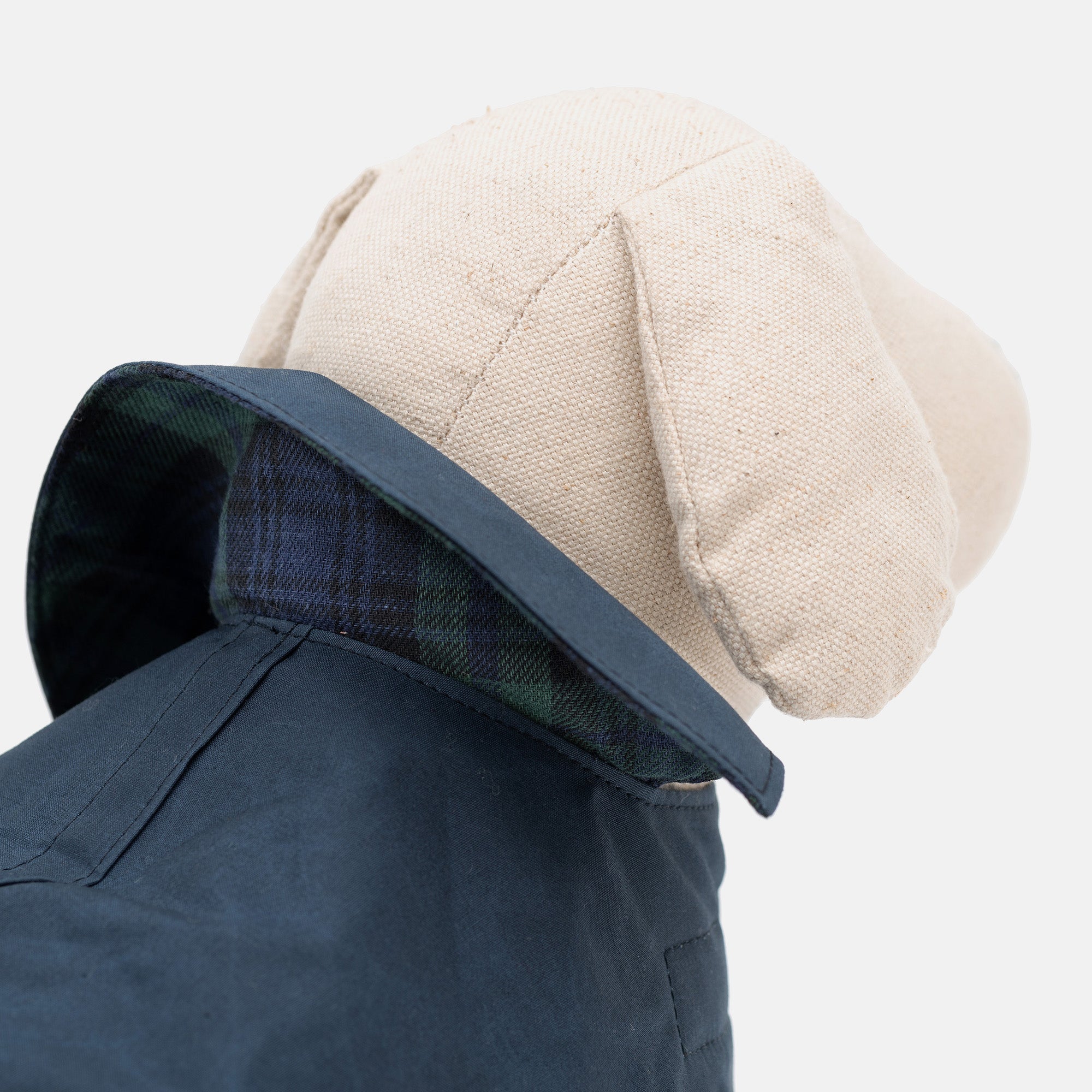 Navy Waxed Waterproof Dog Coat