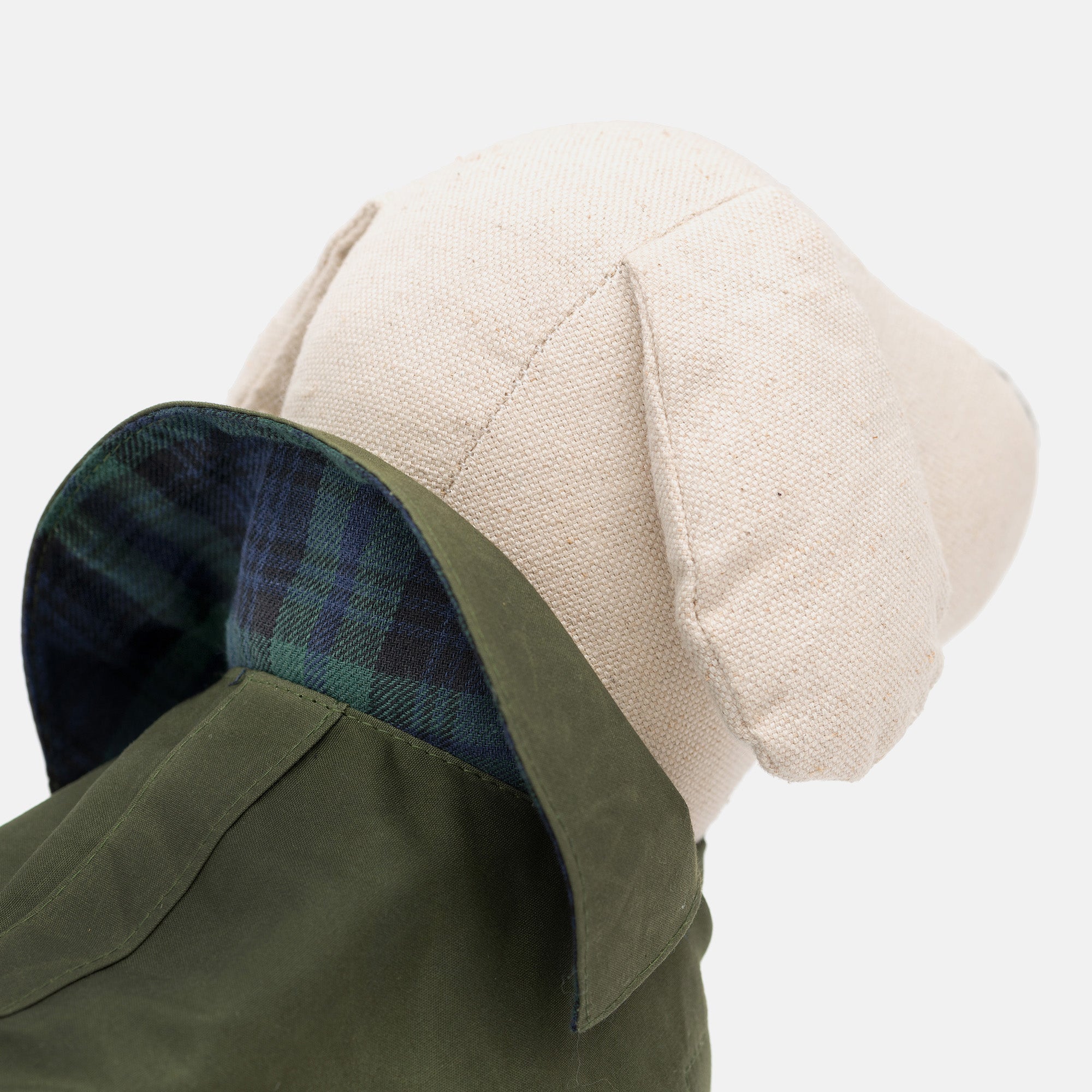 Olive Waxed Waterproof Dog Coat