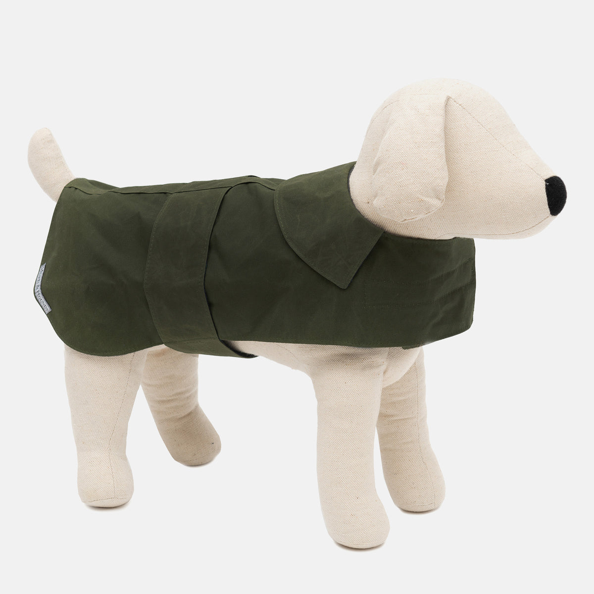 Olive Waxed Waterproof Dog Coat Mutts and Hounds