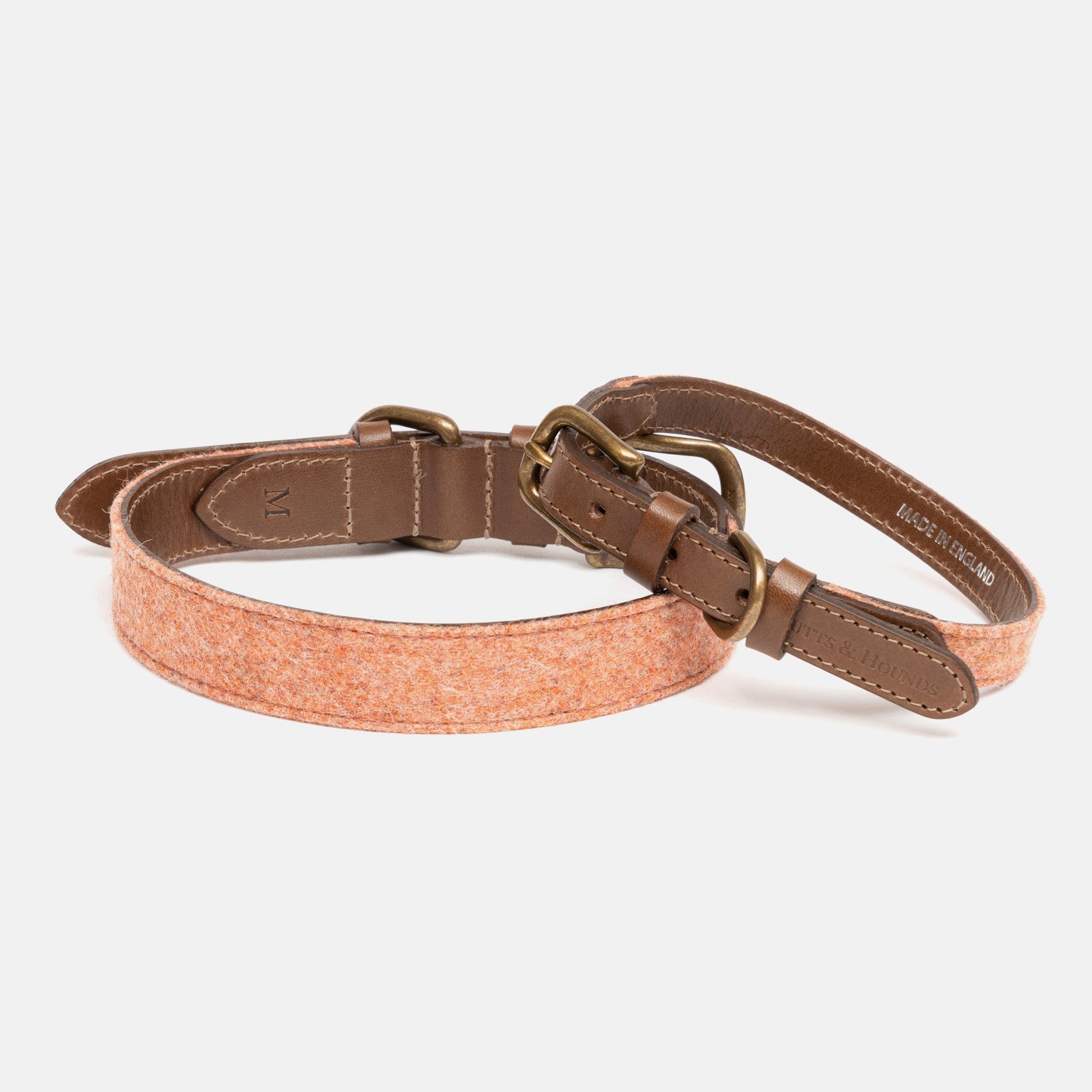 Tweed and 2025 leather dog collar