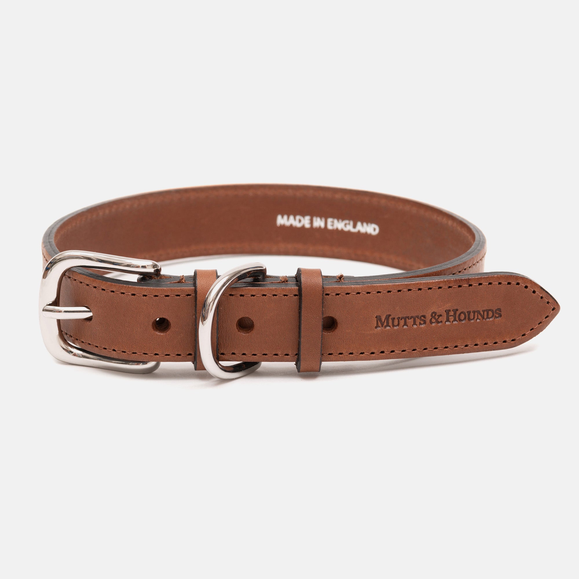 Tan Leather Dog Collar