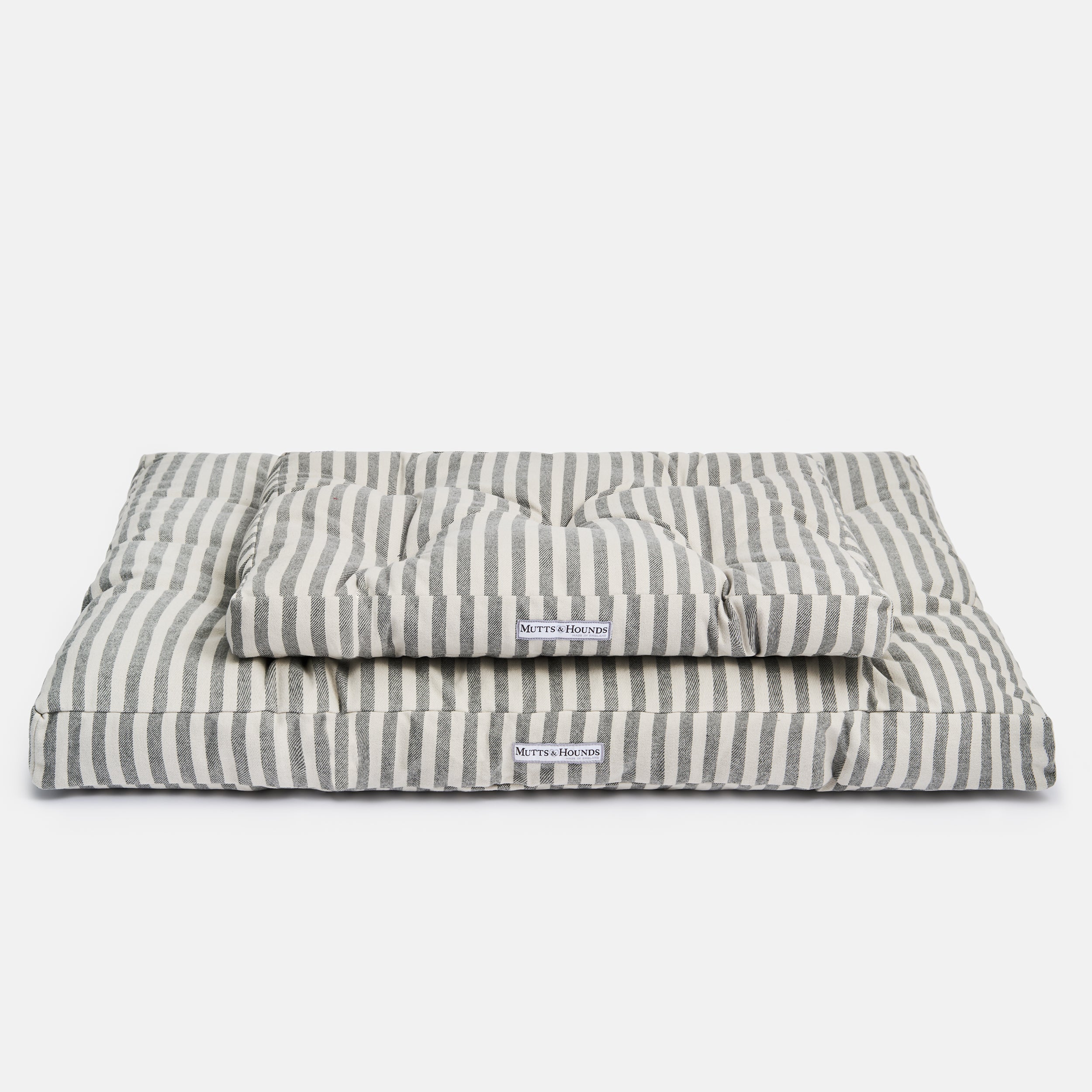 Flint Stripe Brushed Cotton Cushion Dog Bed