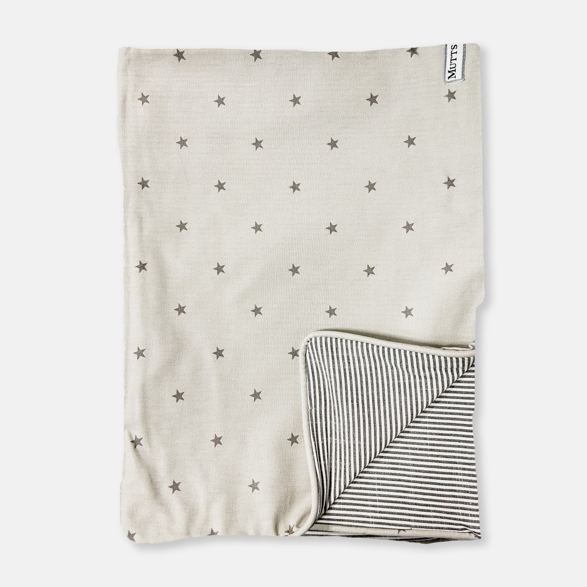 Grey Stars & Charcoal Stripe Pillow Dog Bed - Spare Cover