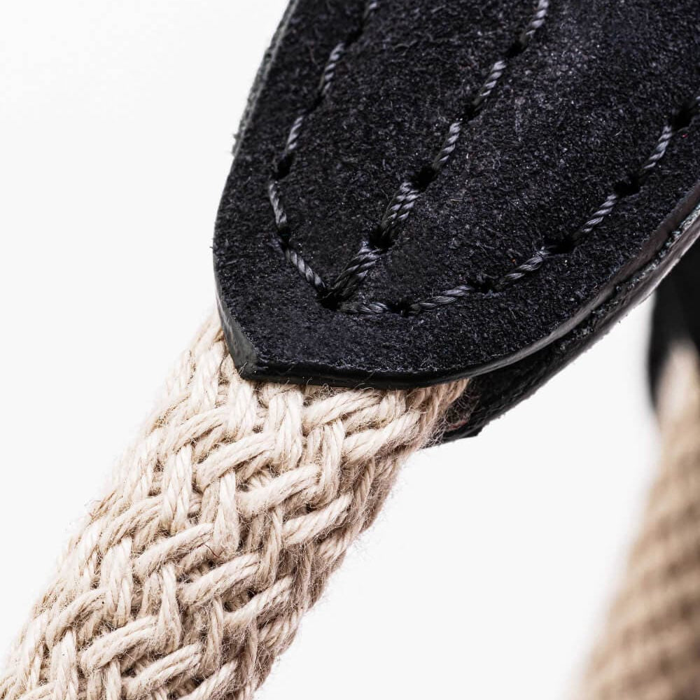 Hugo & Hudson Rope & Black Suede Leather Dog Collar