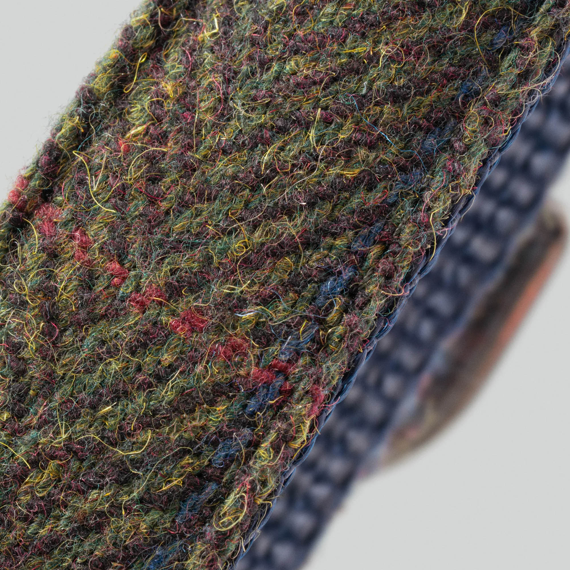 Hugo & Hudson X Hackett Dark Green Checked Herringbone Tweed Dog Collar