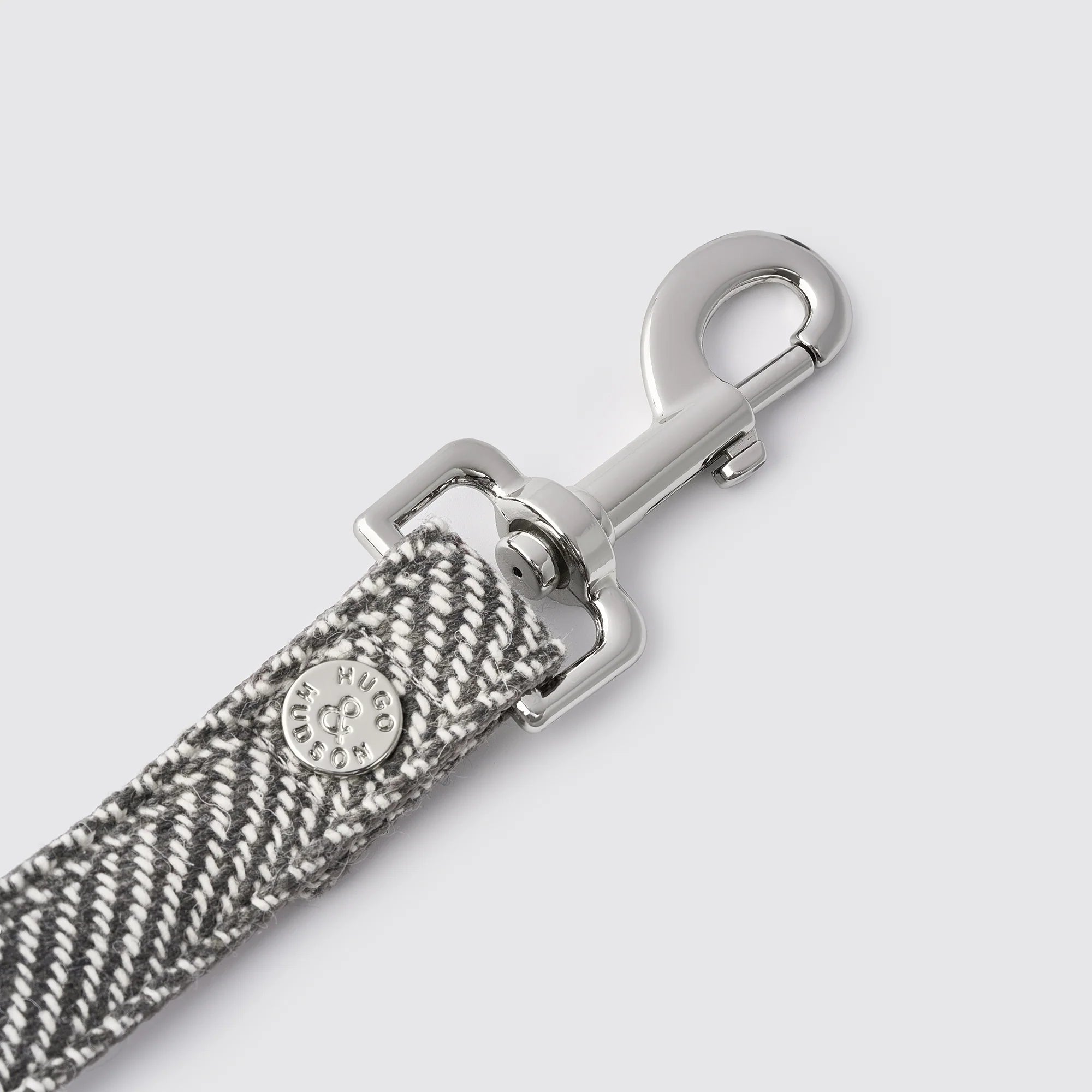 Hugo & Hudson Grey Herringbone Luxury Tweed Dog Lead