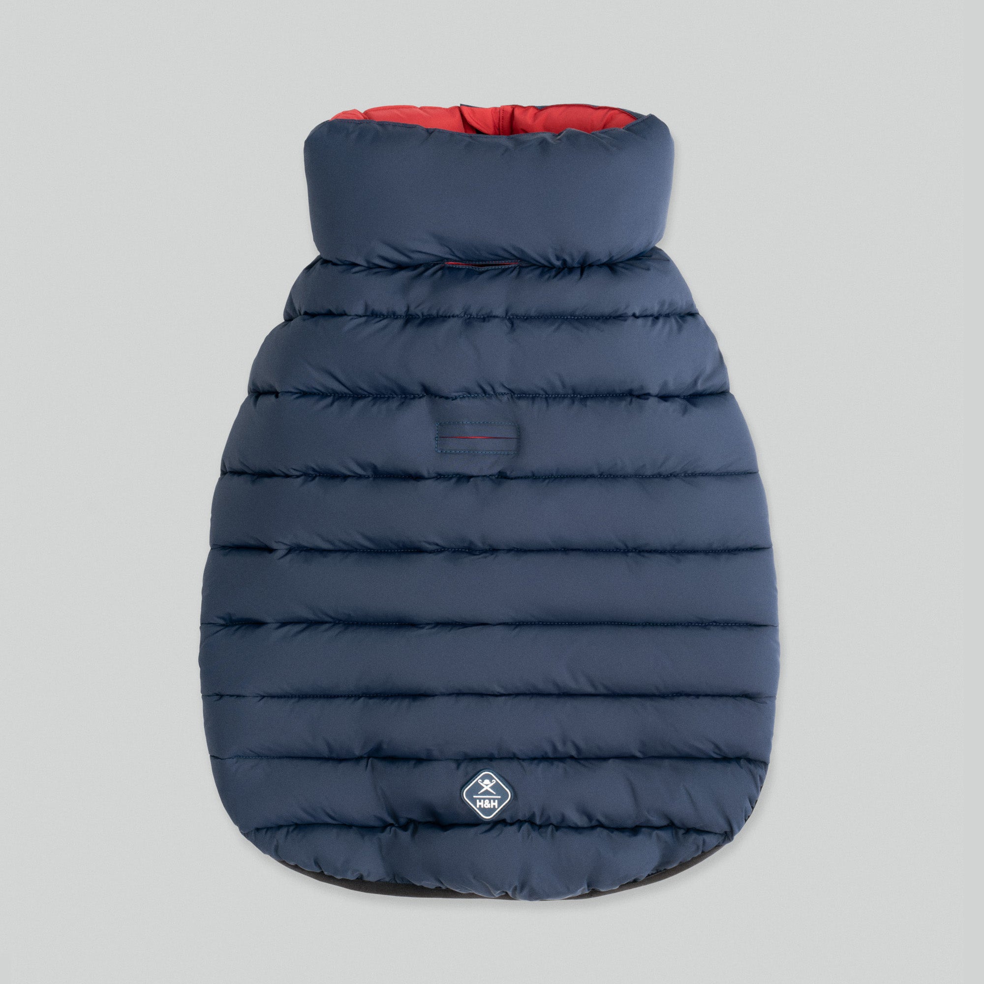 Hugo & Hudson X Hackett Reversible Dog Puffer Jacket - Navy & Berry