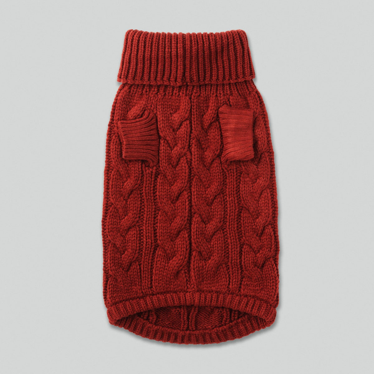 Hugo & Hudson X Hackett Cable Knit Pullover Dog Jumper - Brick