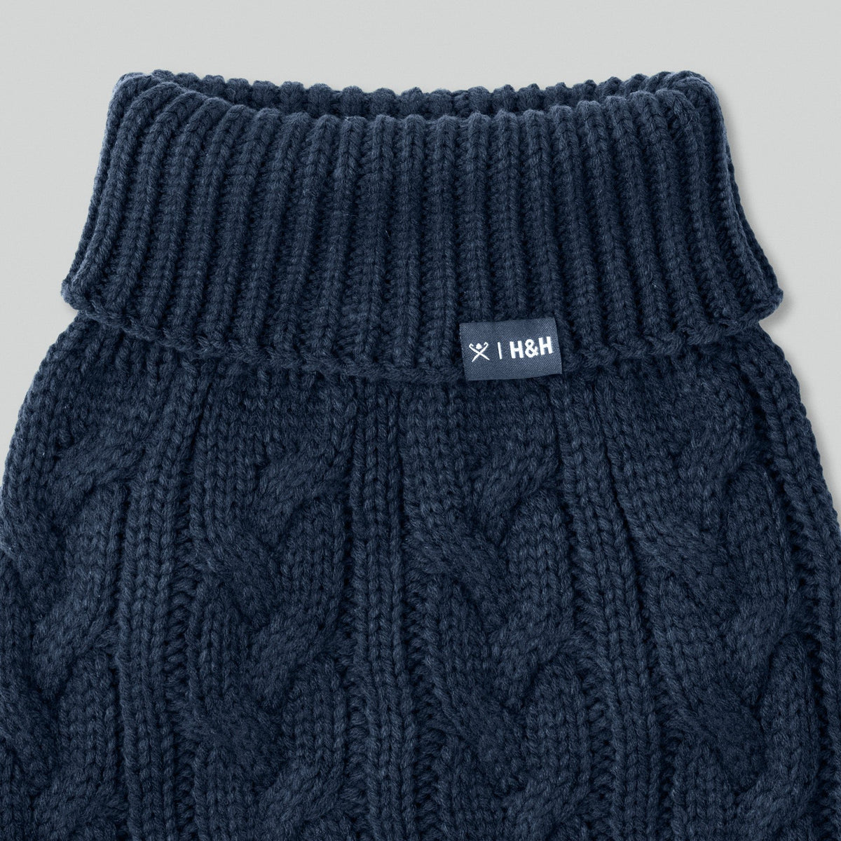 Hugo & Hudson X Hackett Cable Knit Pullover Dog Jumper - Navy