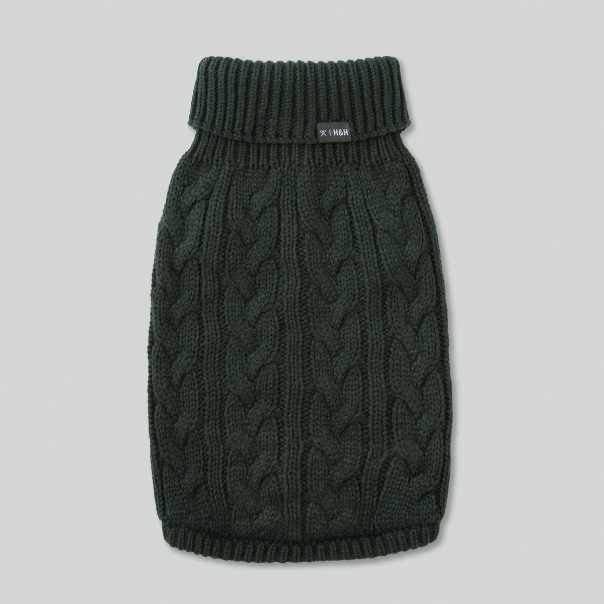Hugo & Hudson X Hackett Cable Knit Pullover Dog Jumper - Green