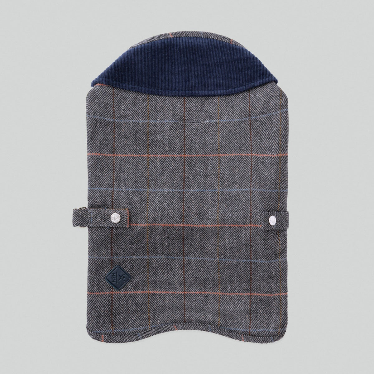 Hugo & Hudson X Hackett Grey Checked Herringbone Tweed Dog Jacket