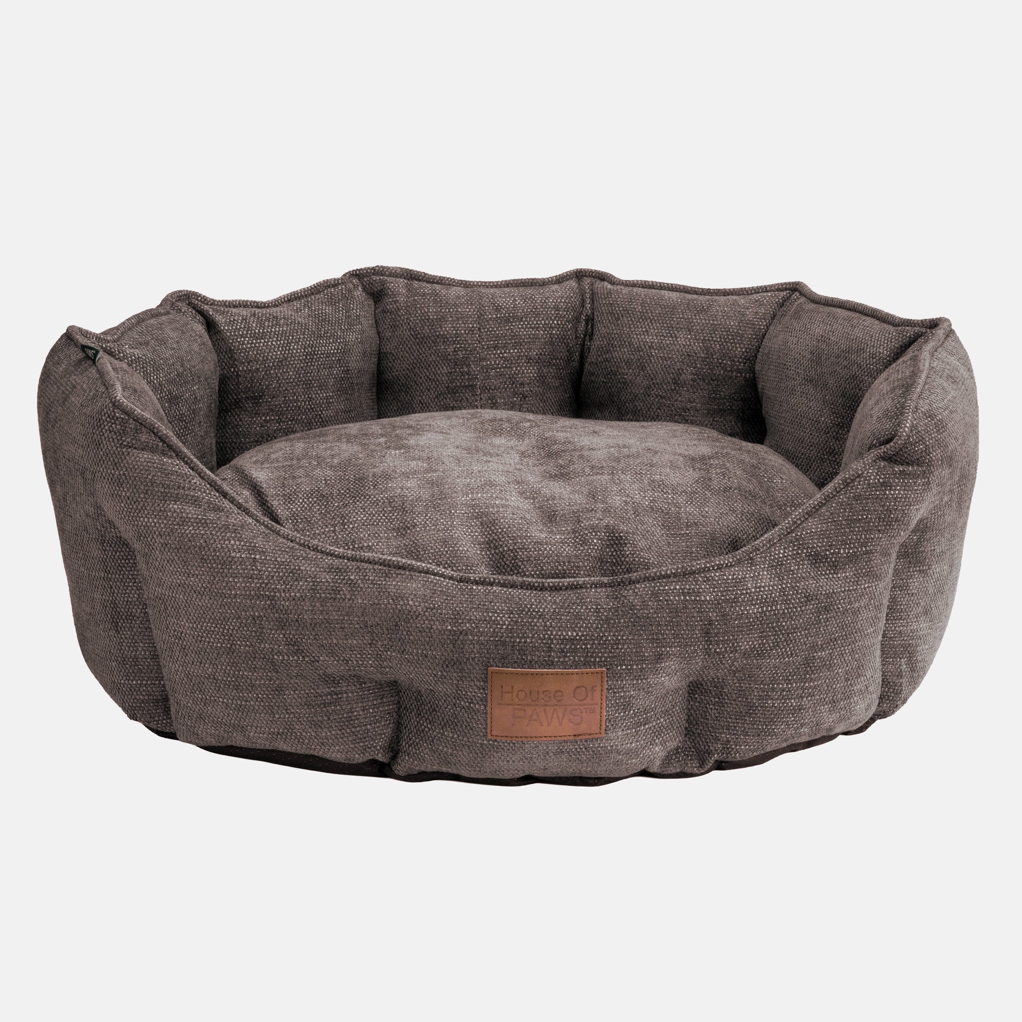 House Of Paws Mocha Chenille Oval Nesting Dog Bed