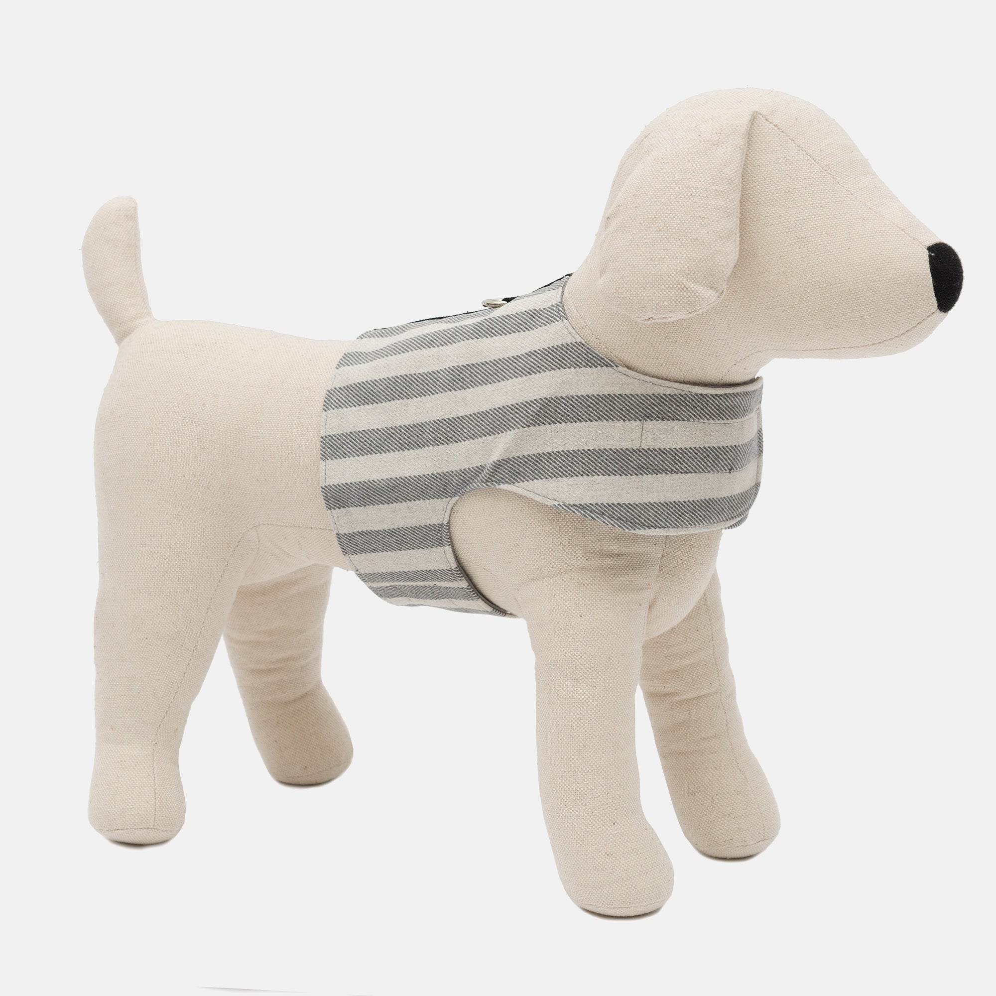 Flint Stripe Brushed Cotton Soft Dog Harness