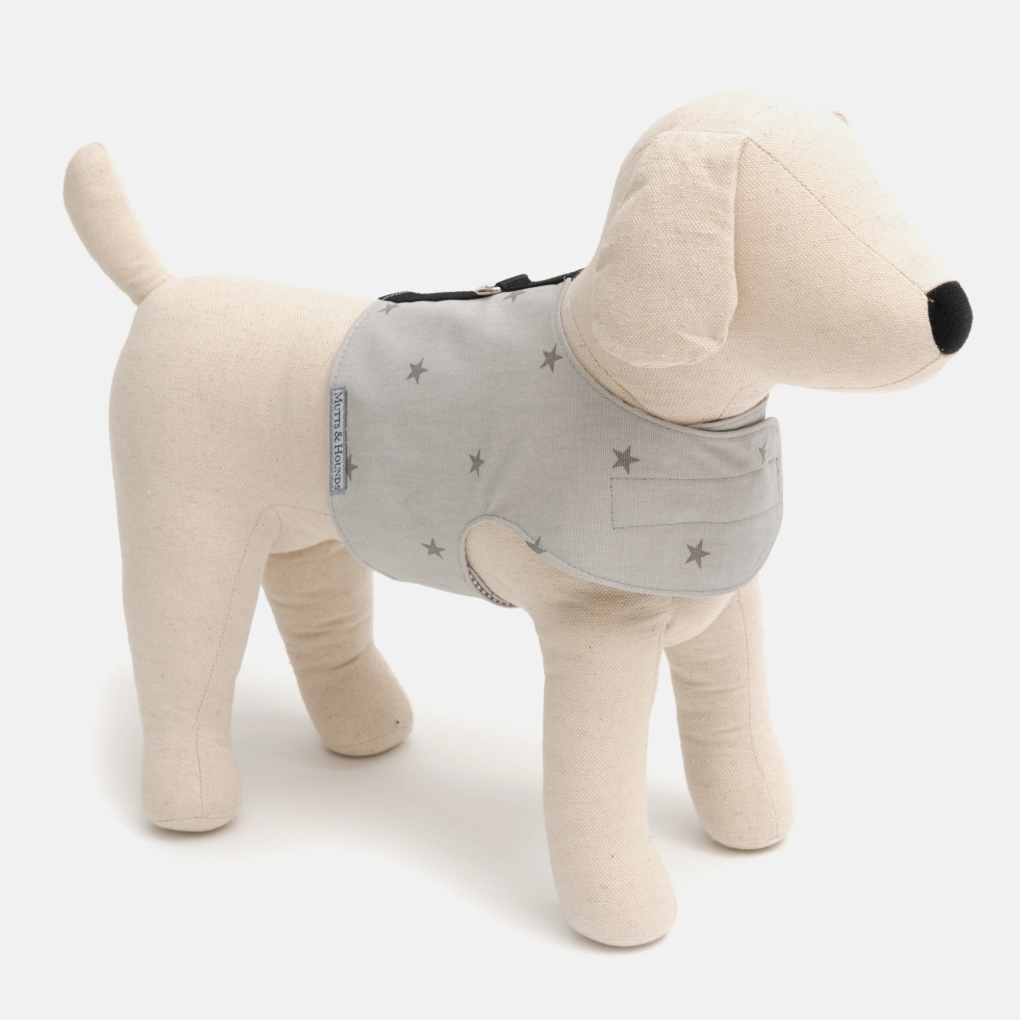 Grey Stars Soft Dog Harness