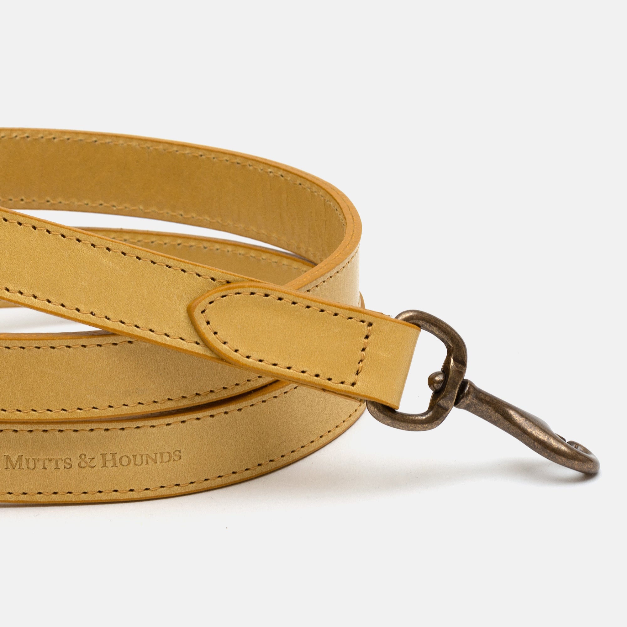Mustard Leather Dog Lead
