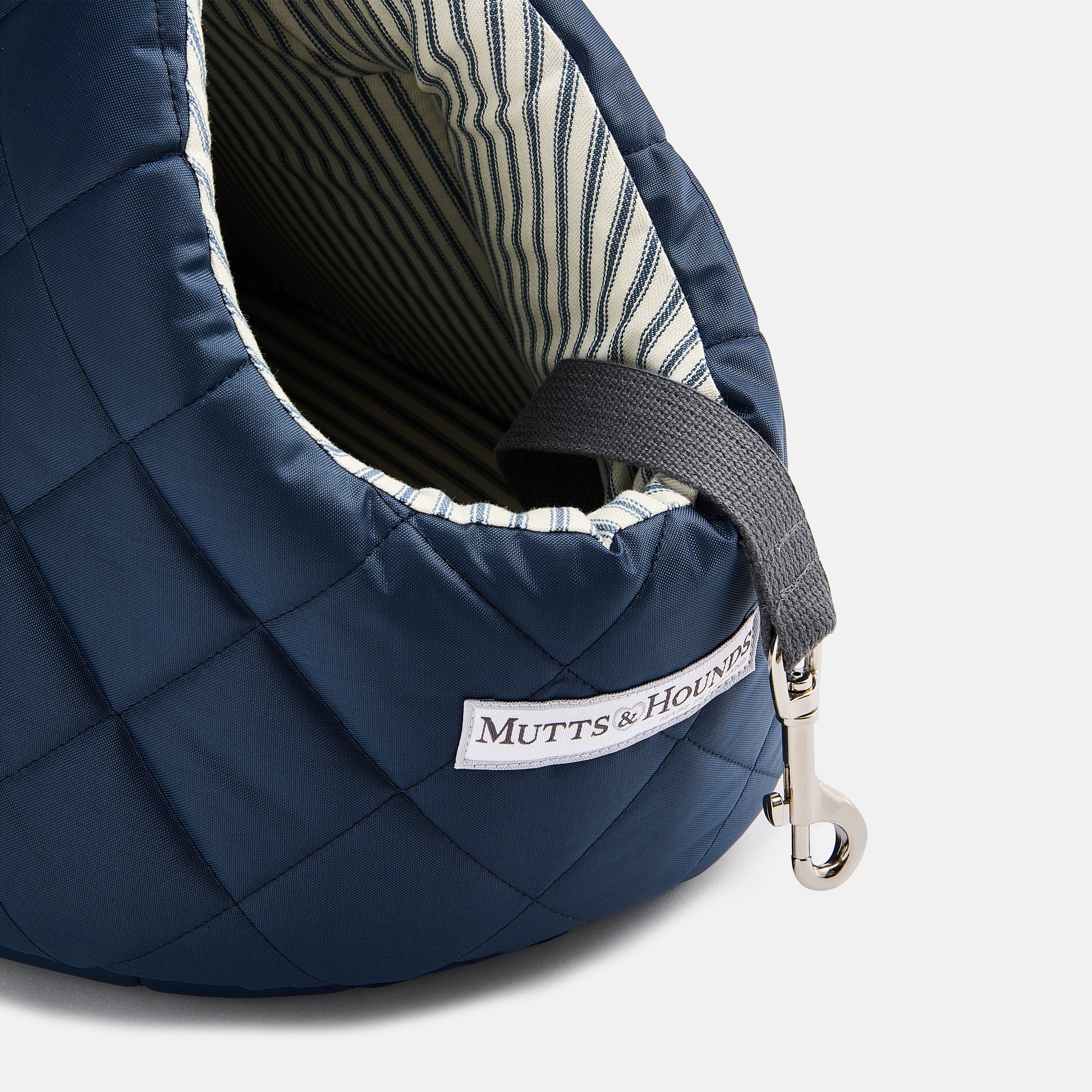Navy Quilted Dog Carrier