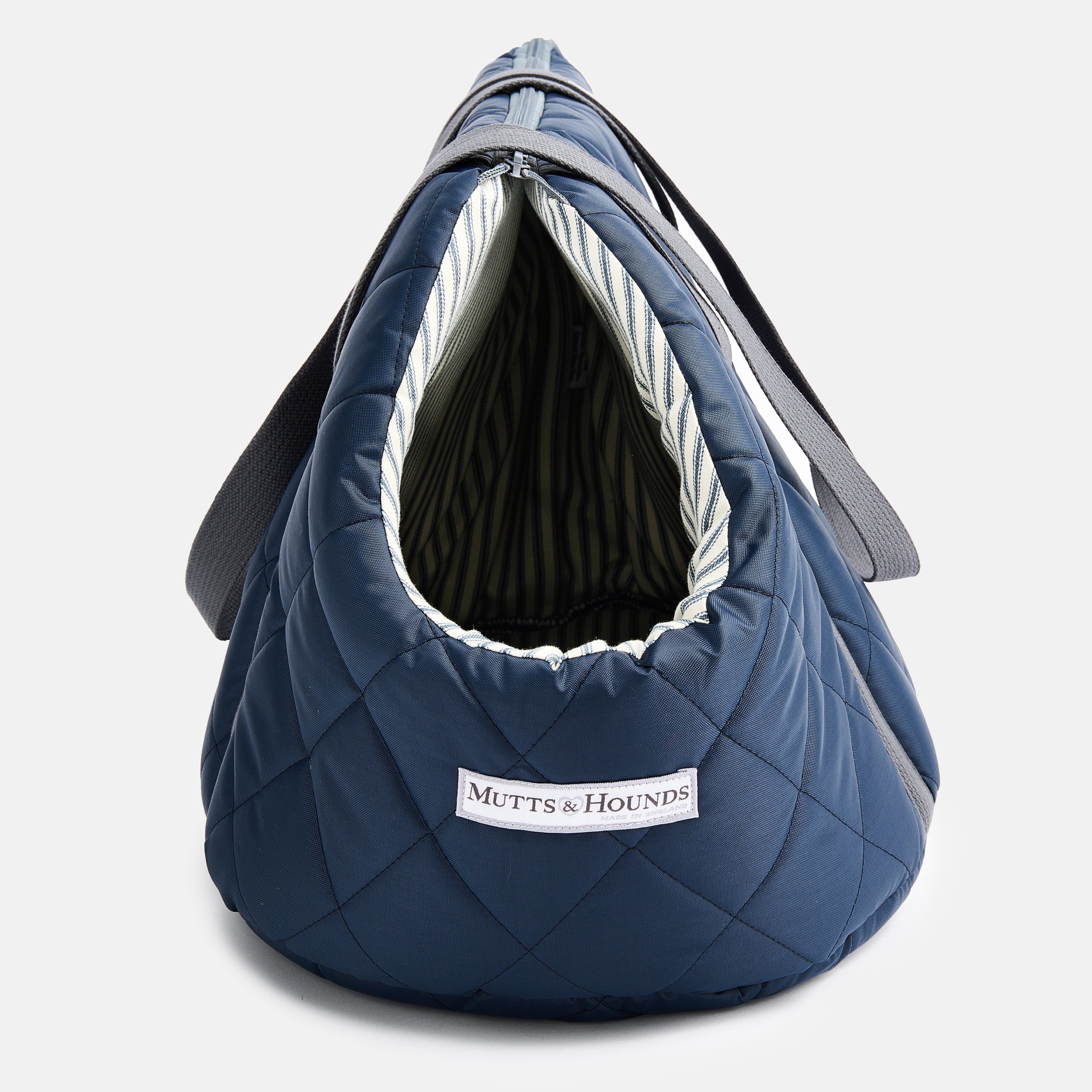 Navy Quilted Dog Carrier