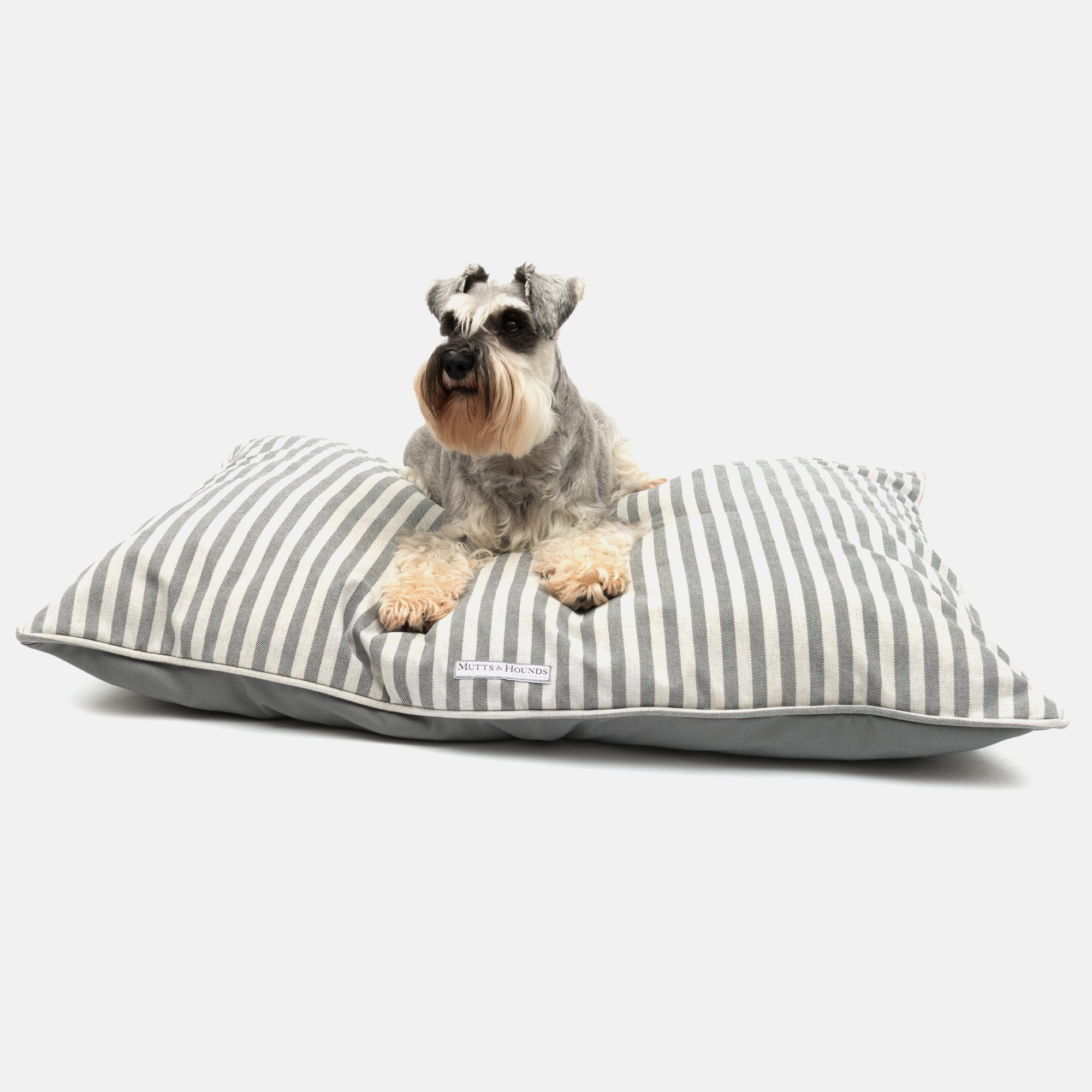 Flint Stripe Brushed Cotton Pillow Dog Bed