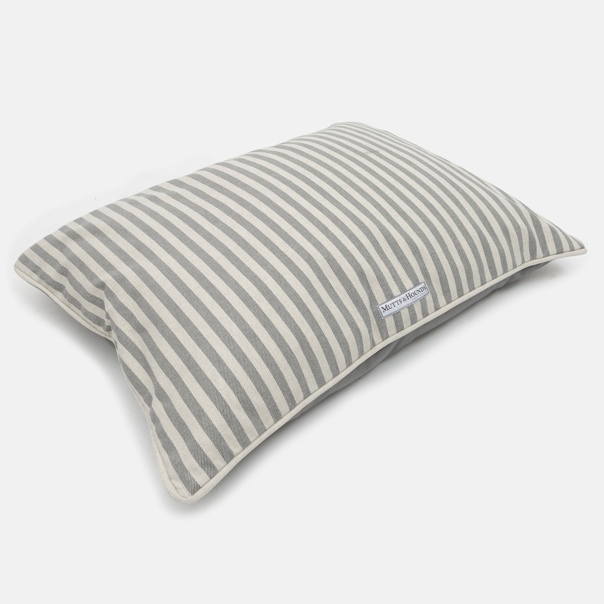 Flint Stripe Brushed Cotton Pillow Dog Bed