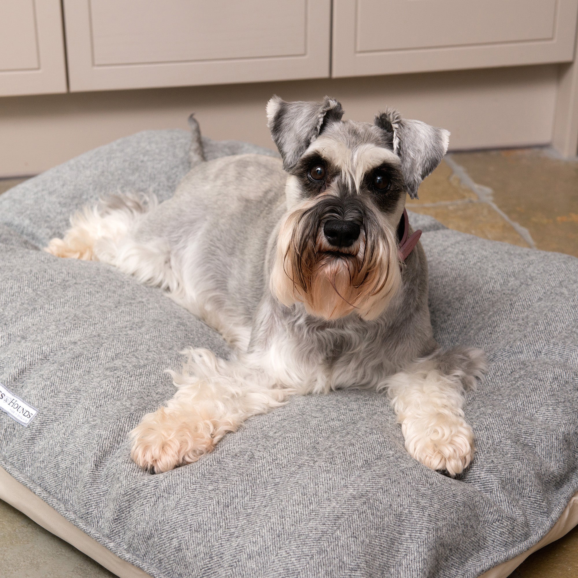 Stoneham Tweed Pillow Dog Bed