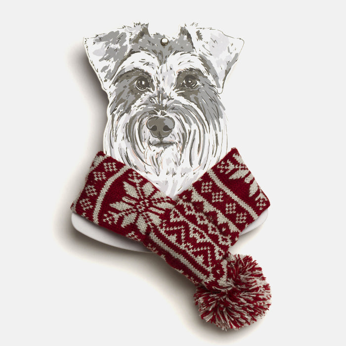 Fair Isle Red Knitted Dog Scarf