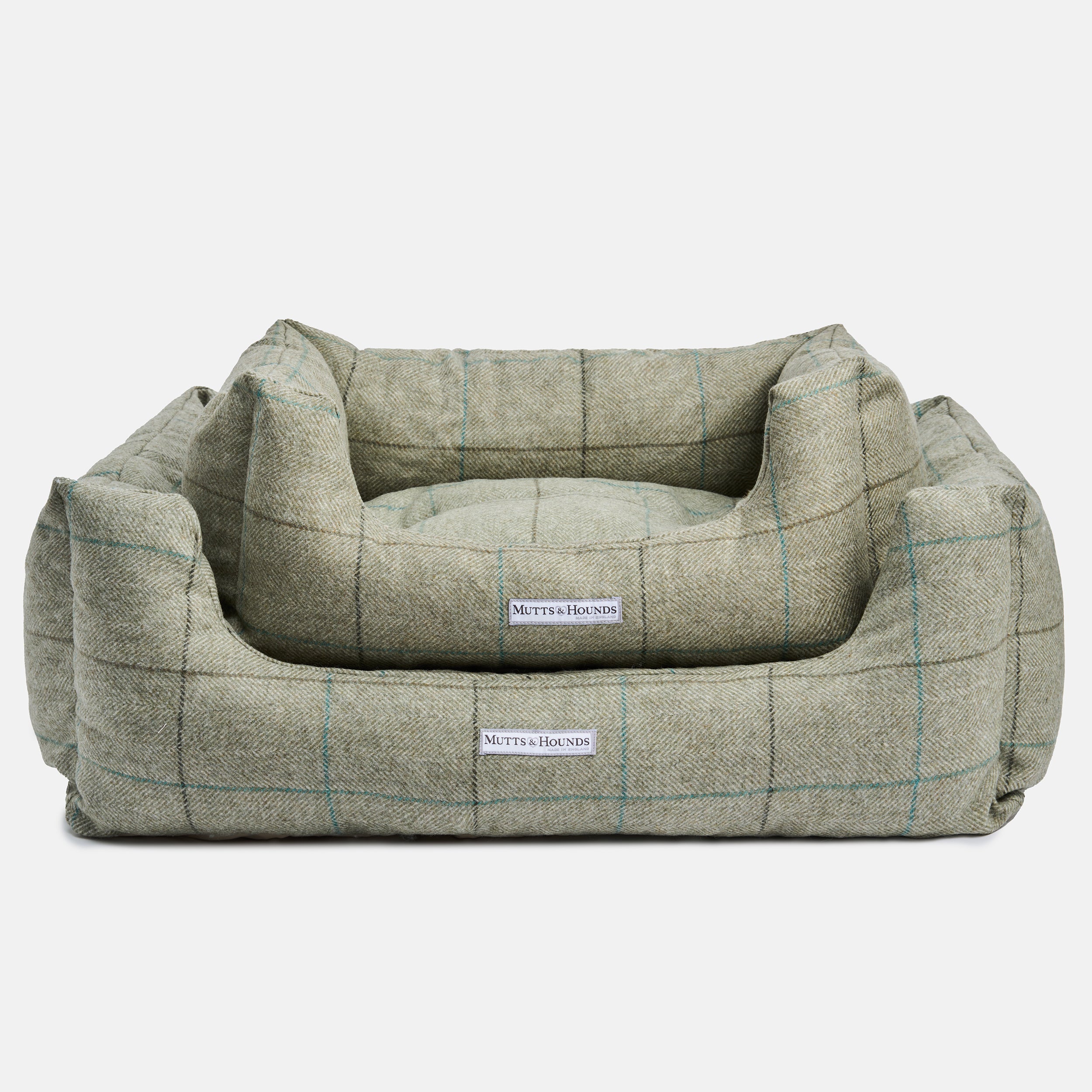 Willow Check Tweed Boxy Dog Bed