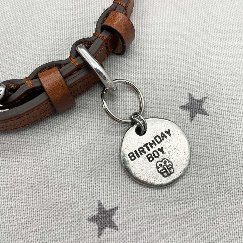 Birthday Boy Pewter Dog Tag