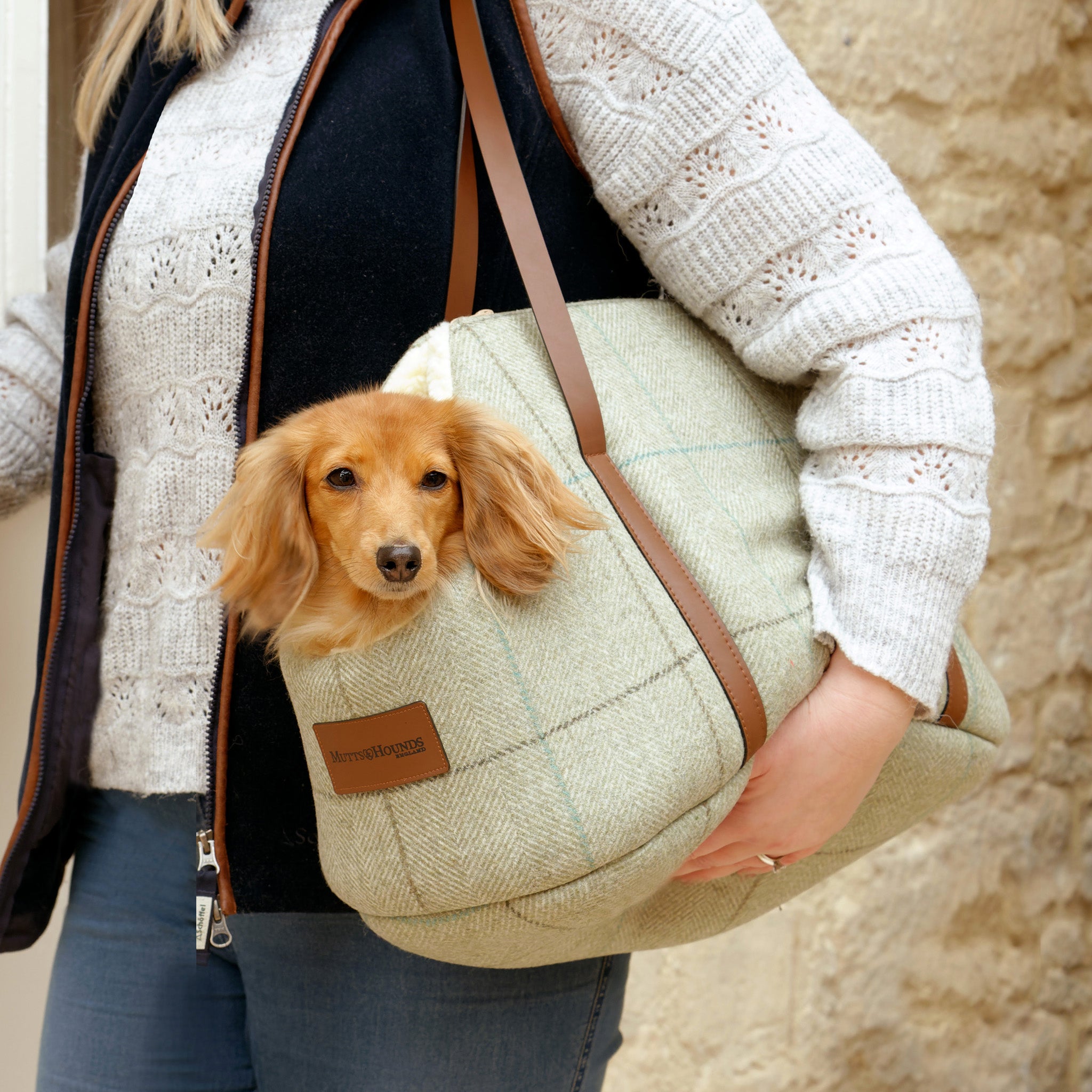 Willow Check Tweed Dog Carrier