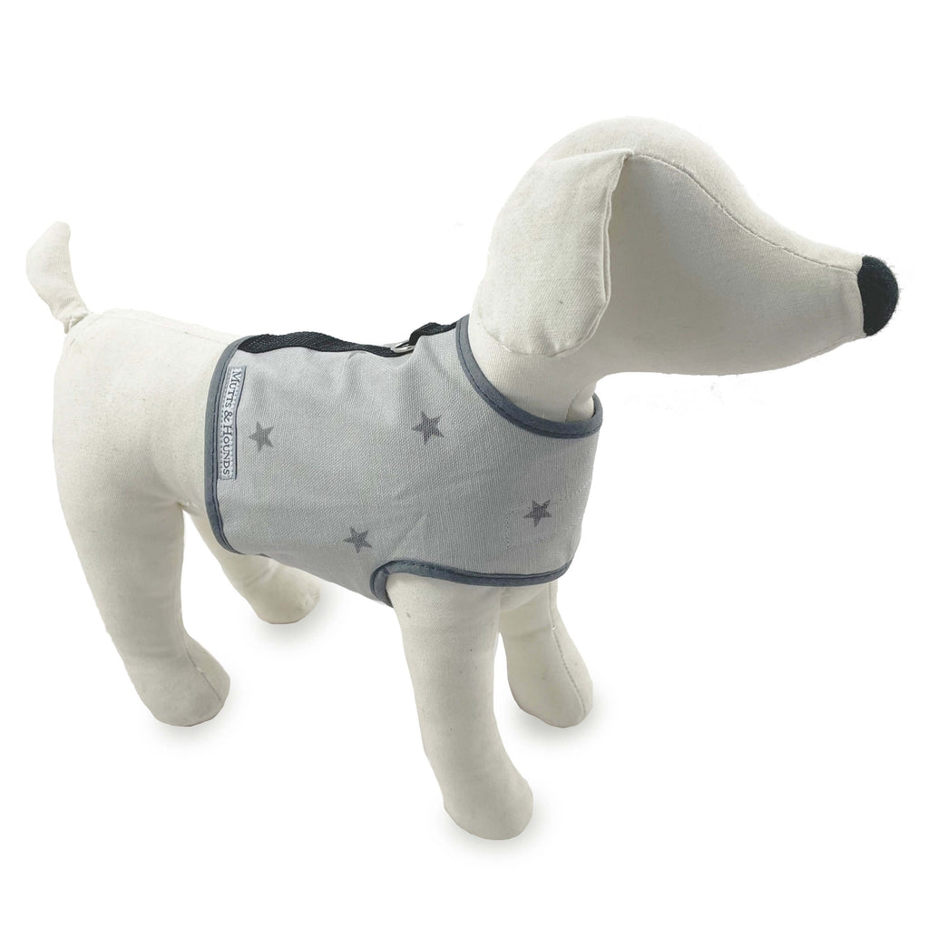 Grey Stars Soft Dog Harness