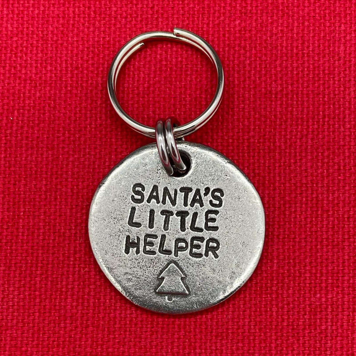 Santa's Little Helper Pewter Dog Tag
